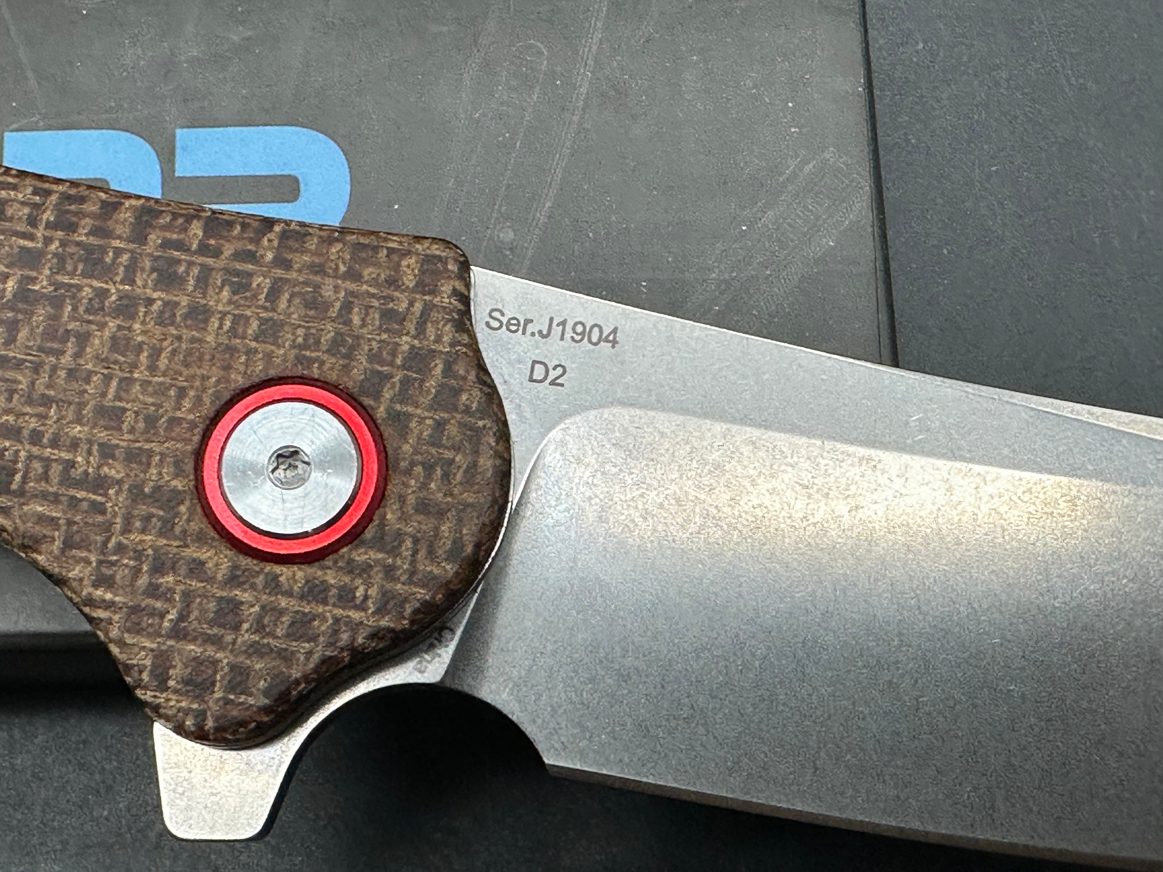 CJRB Crag brown micarta handle w/D2 blade (Knife Center Exclusive)