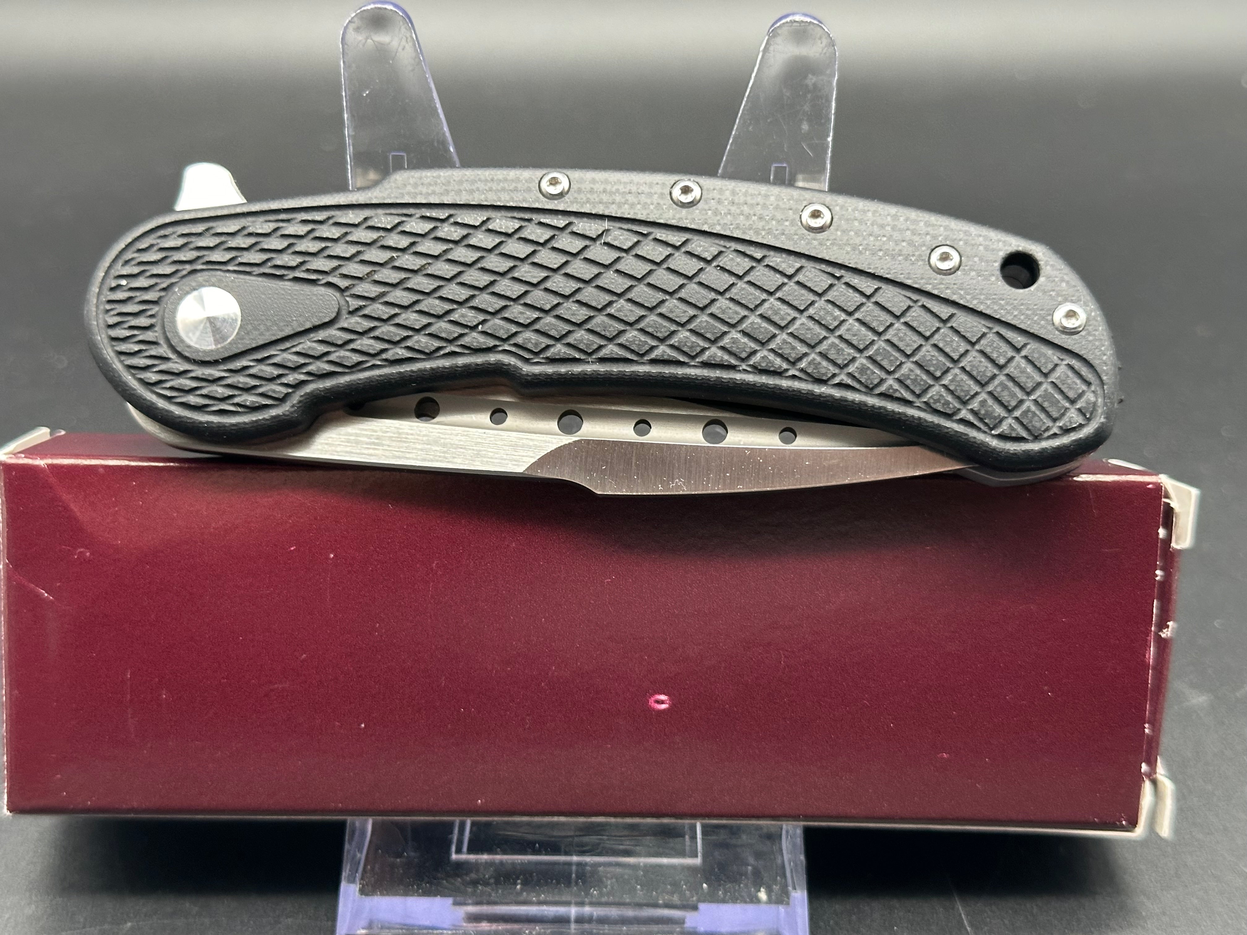 Begg Knives Bodega Frame Lock Knife Black G-10 (3.5" Satin)