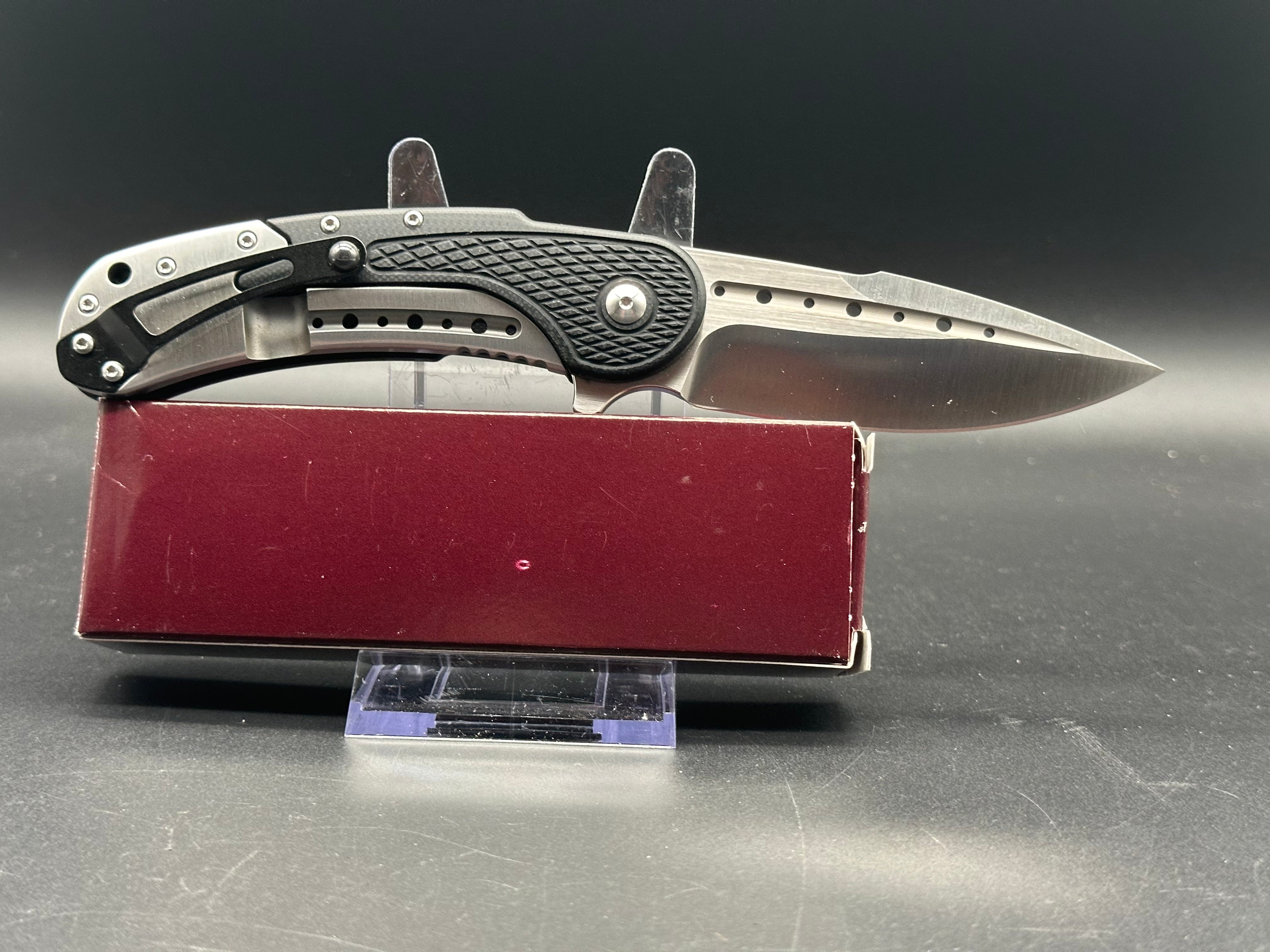 Begg Knives Bodega Frame Lock Knife Black G-10 (3.5" Satin)