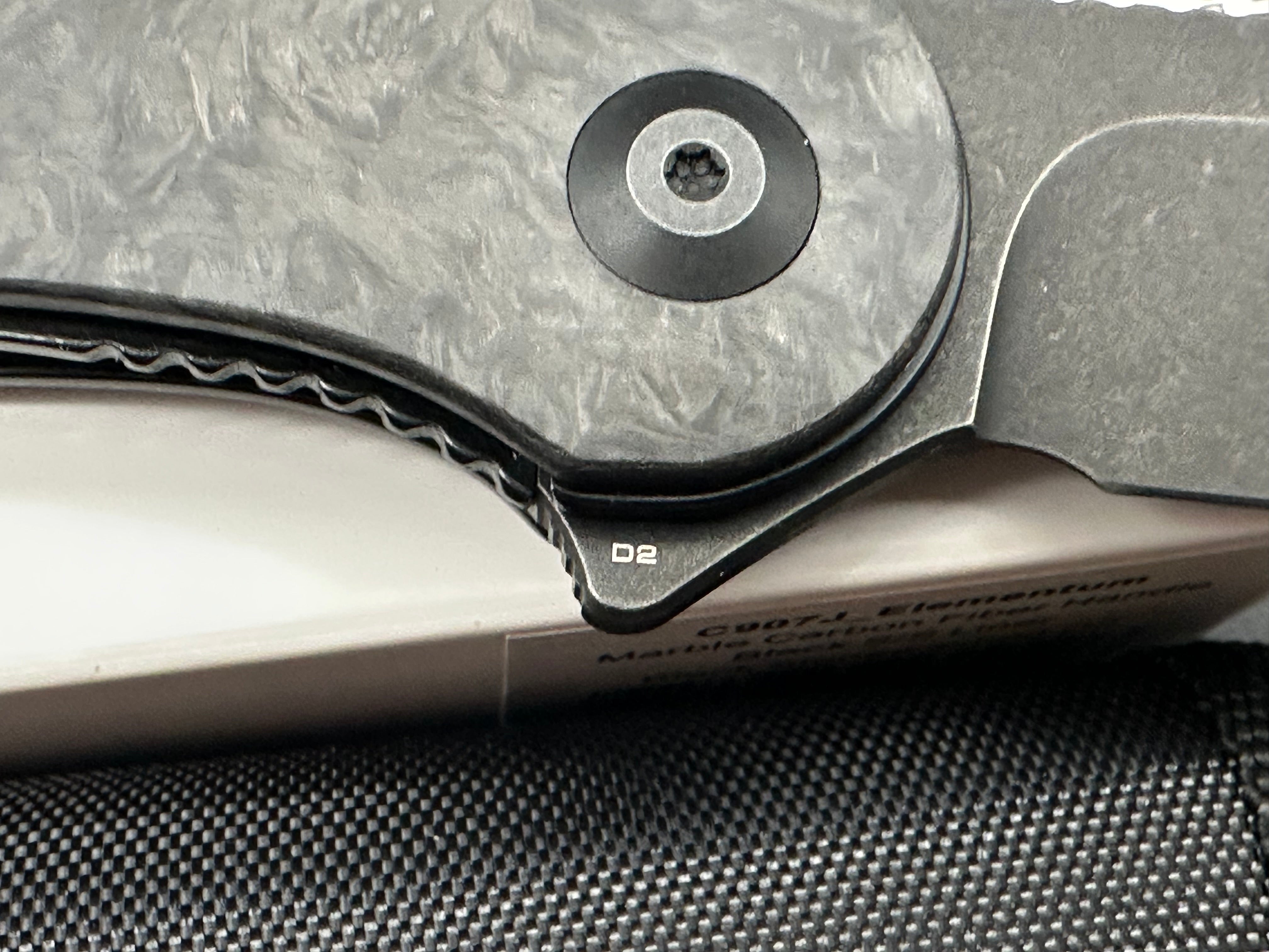 CIVIVI Elementum Liner Lock Knife Marble Carbon Fiber (2.9" Black Stonewash)