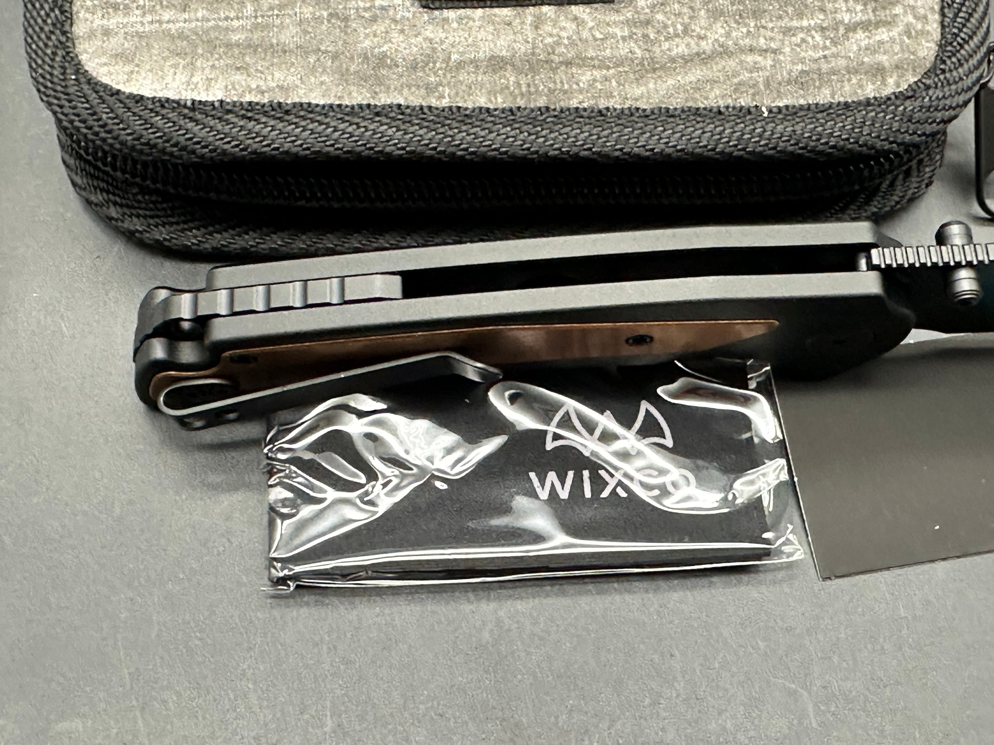 WIXCO Scort Folding Knife Black Aluminum/Steel Handle 14C28N Plain Black Blade