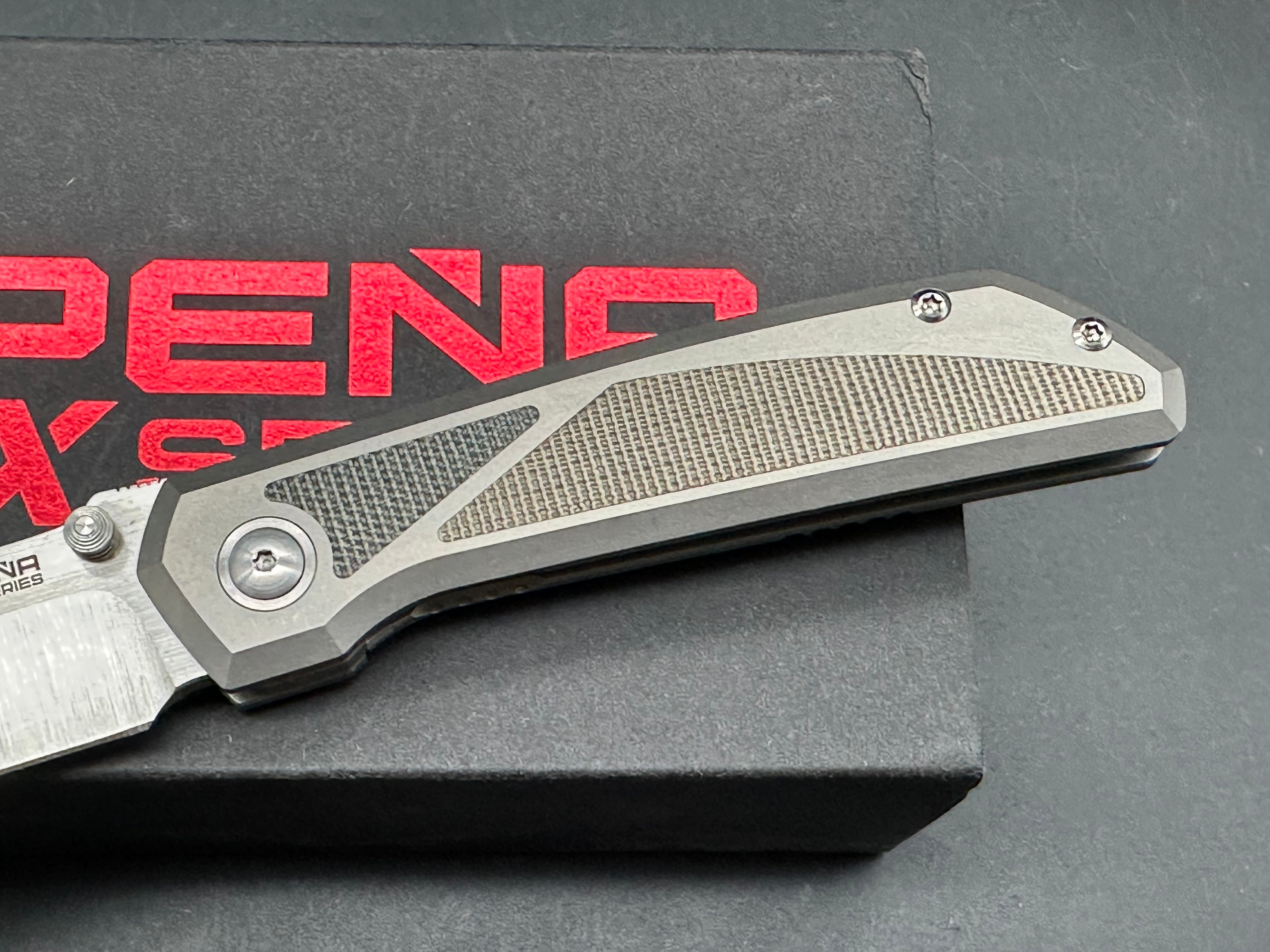Peña Mulea Tanto titanium/micarta handle w/M390 blade