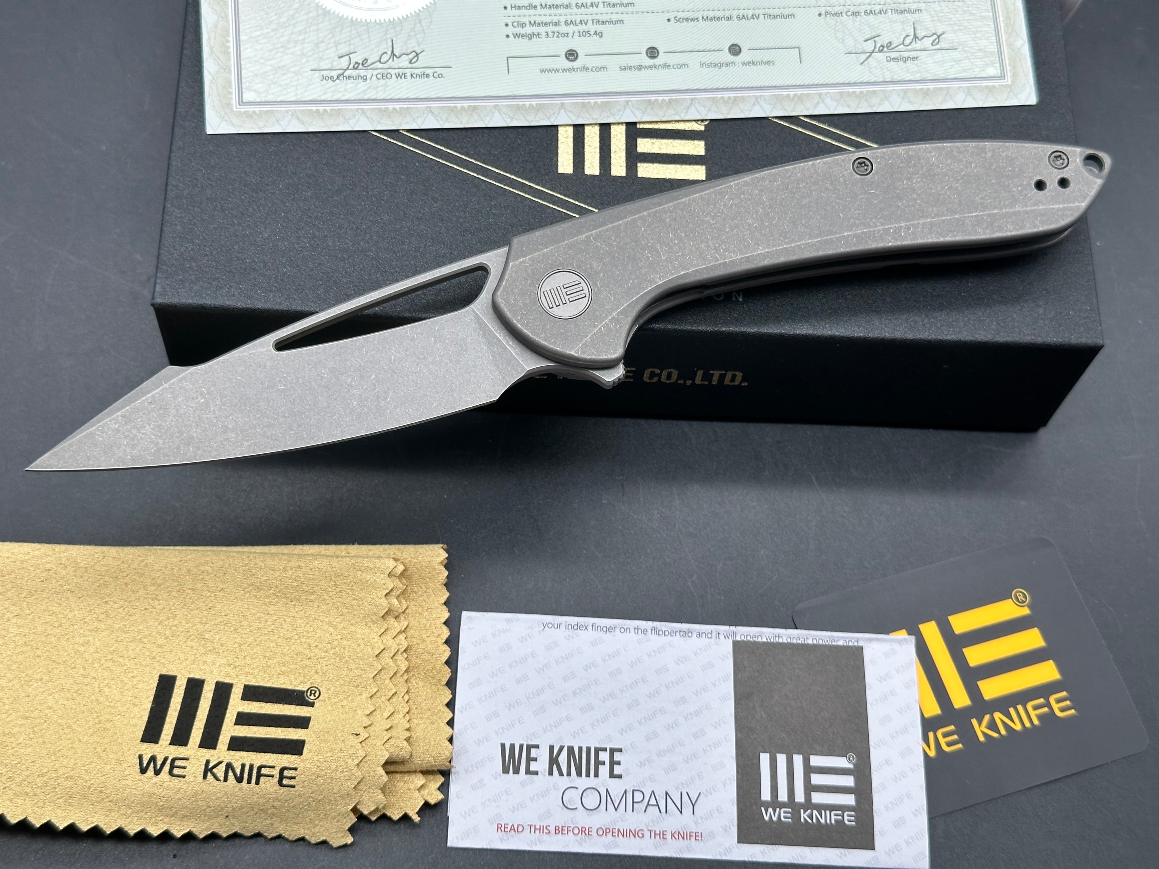 WE Fornix LTD ED 20CV harpoon/ stonewashed Ti Frame lock