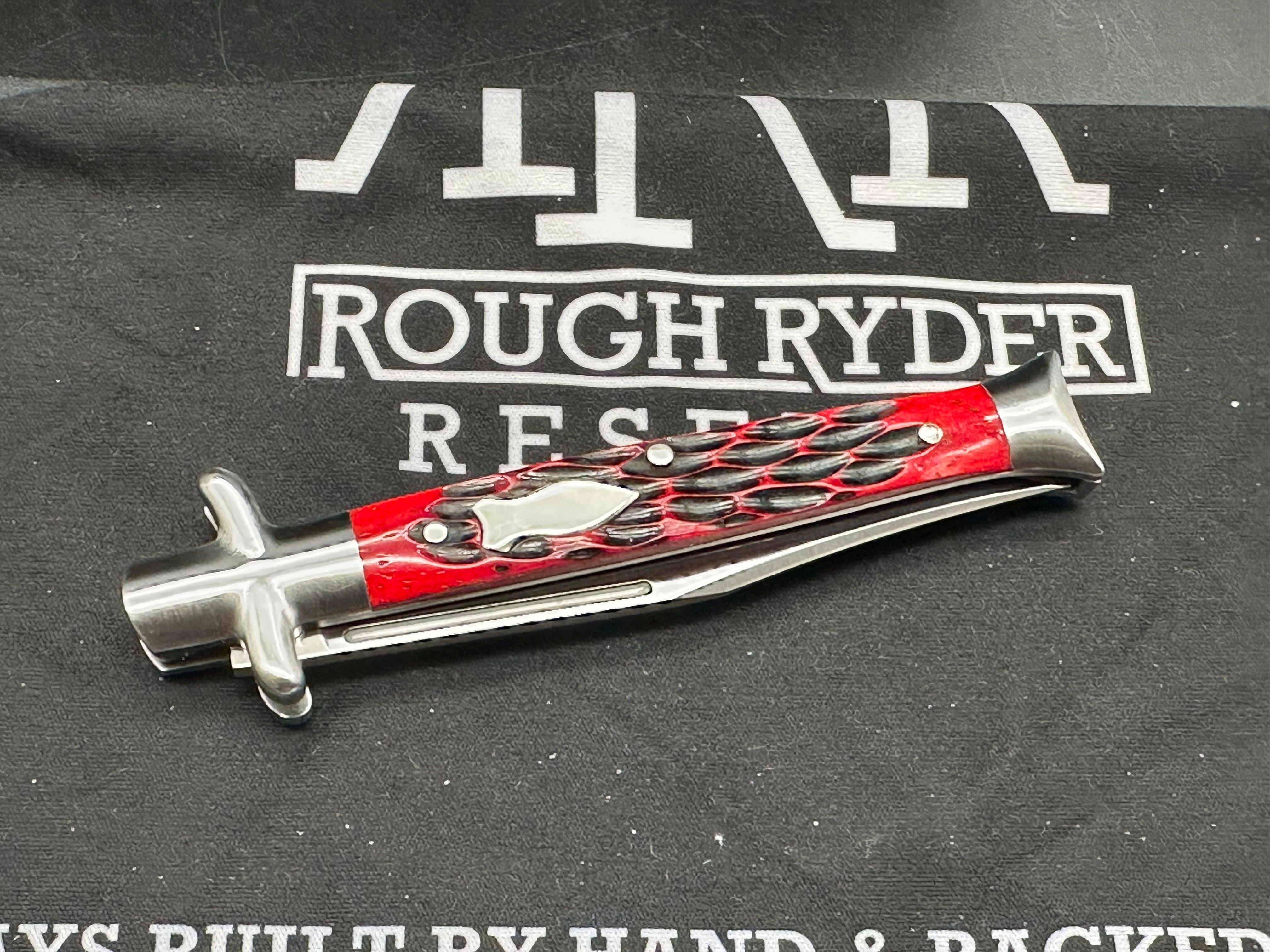 Rough Ryder Reserve Bowtie Fishtail folder in Collectible Tin