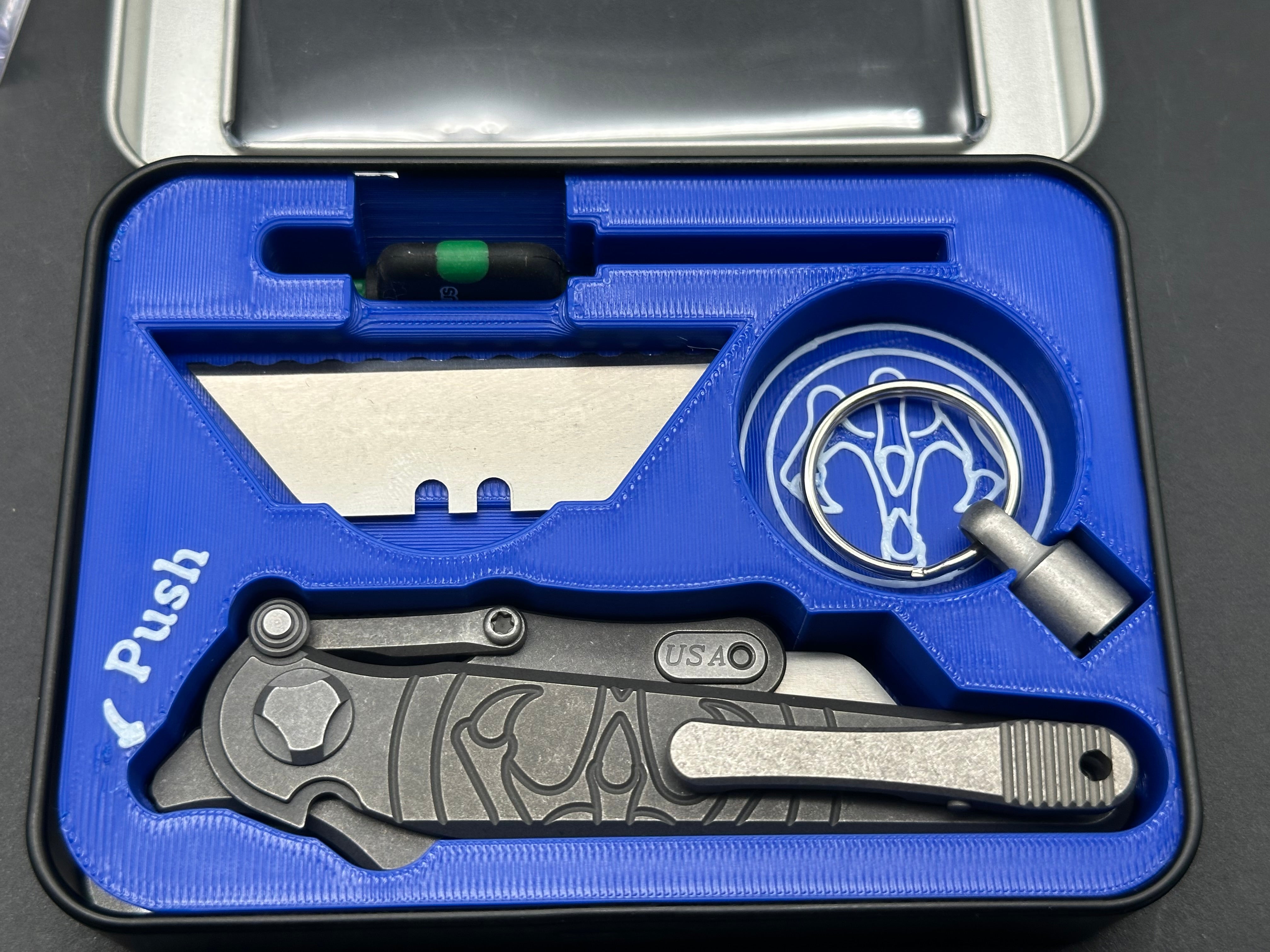 Hawk Knife Designs G&G Hawk - Shortcut - Folding Knife - Titanium - Serrated