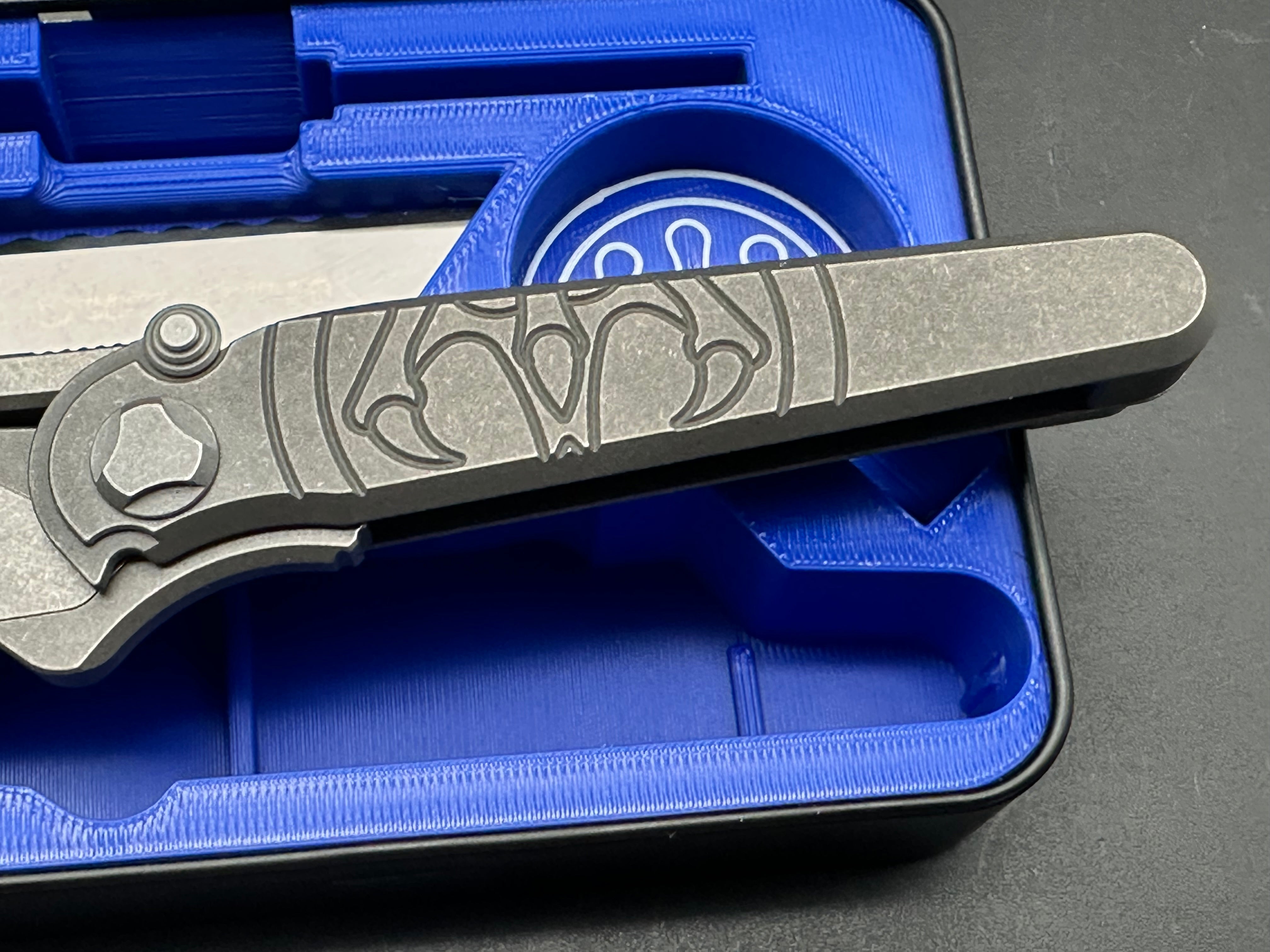 Hawk Knife Designs G&G Hawk - Shortcut - Folding Knife - Titanium - Serrated