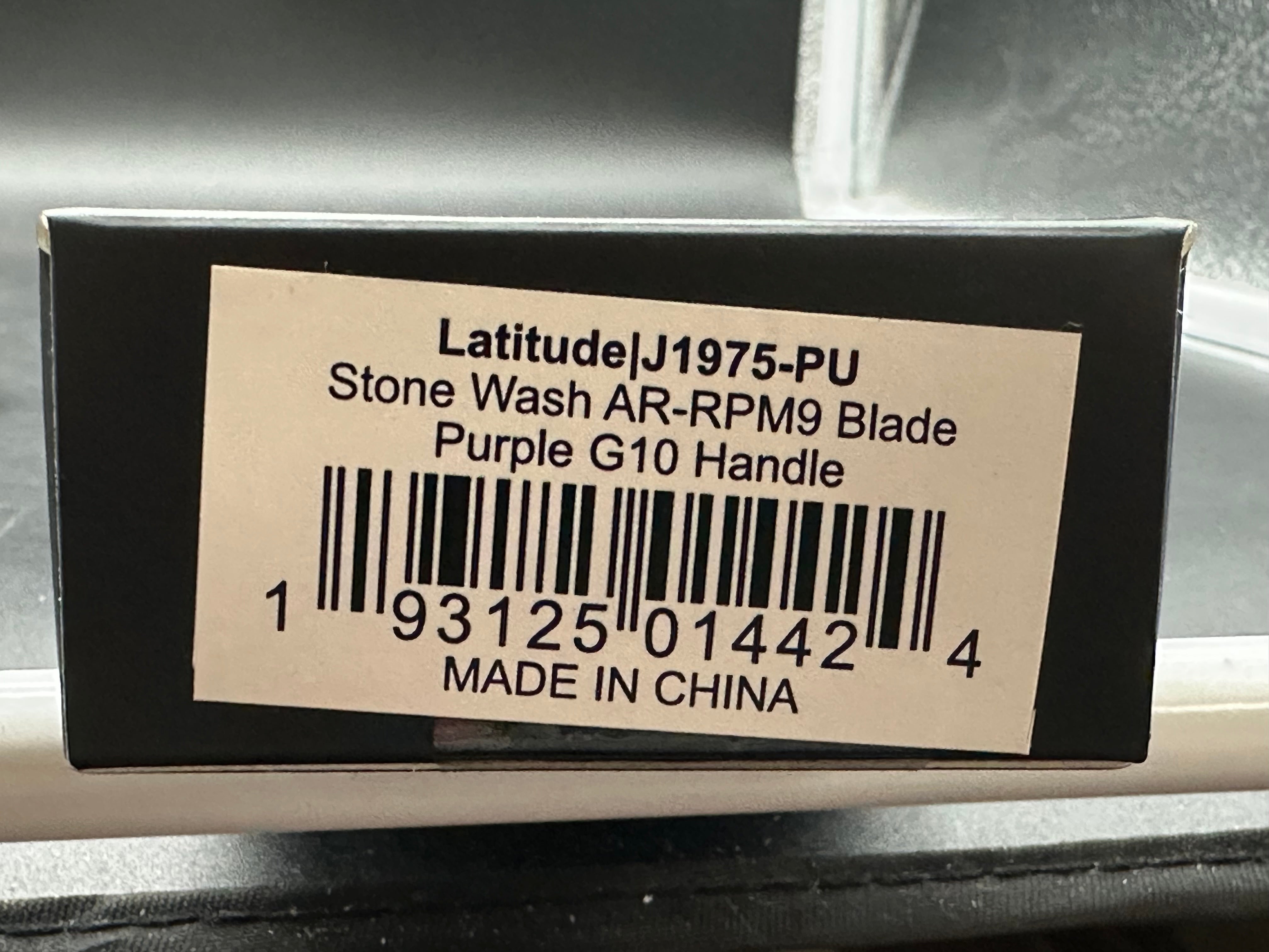 CJRB Latitude Top Liner Lock Knife Purple G10 Handle(3.47'' AR-RPM9 Blade)