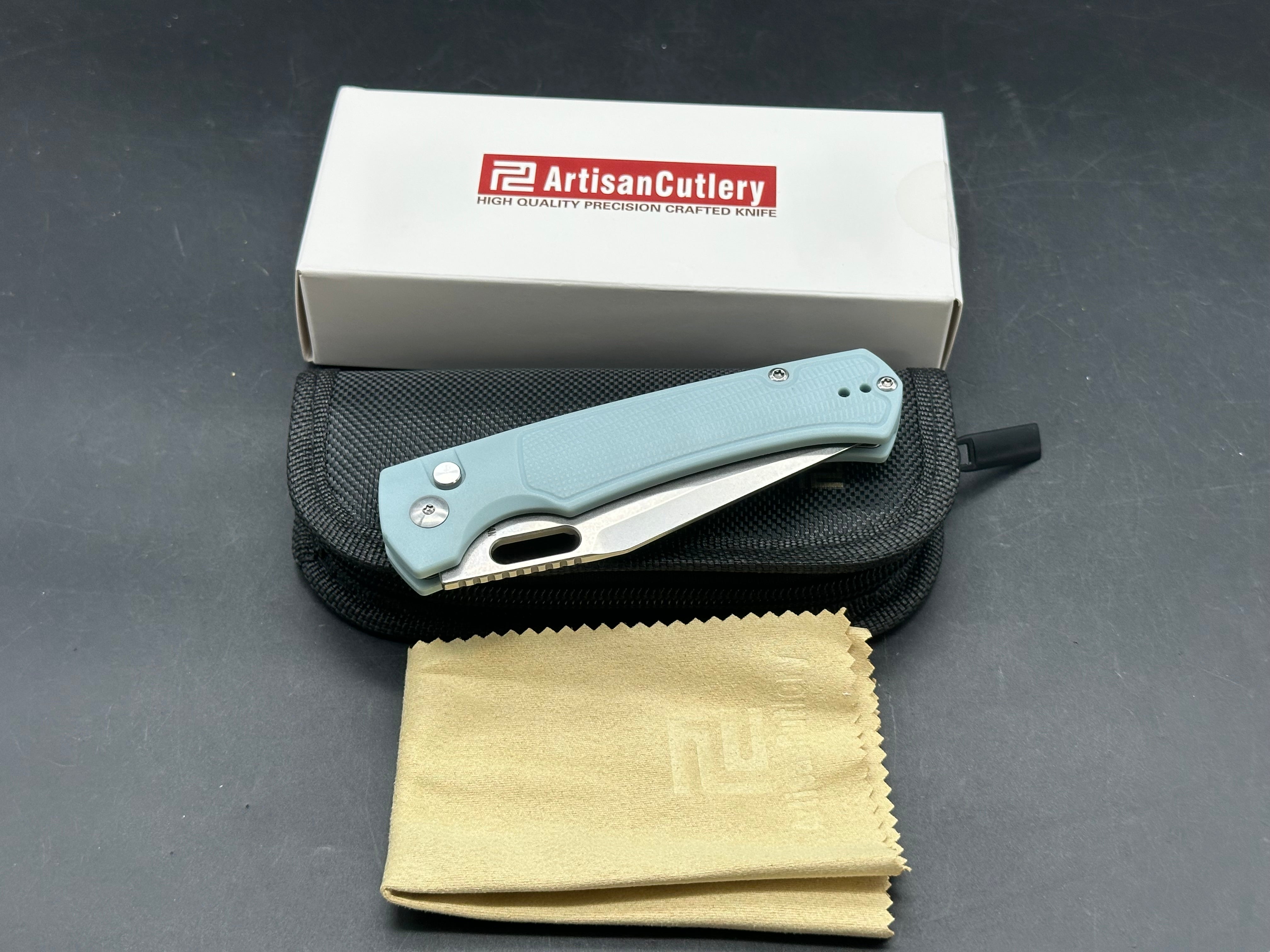 ARTISAN CUTLERY REVEL FOLDING KNIFE BLUE FRN HANDLE AR-RPM9