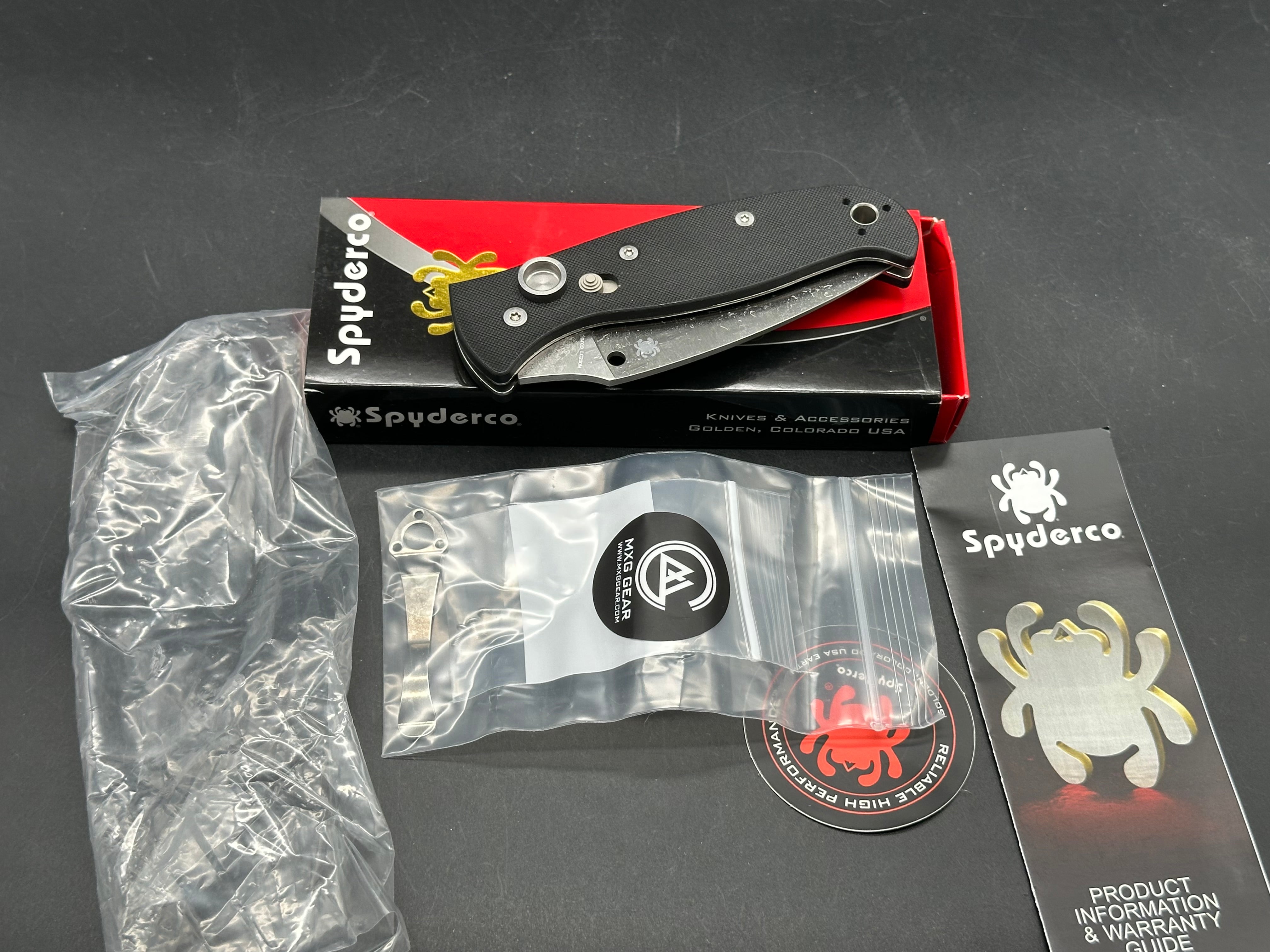 SPYDERCO AUTONOMY 20 AUTO 3,5" LC200N "RUSTPROOF” 5.50Z. W/ EXTRA LYNCH DC CLIP & FACTORY CLIP INCL