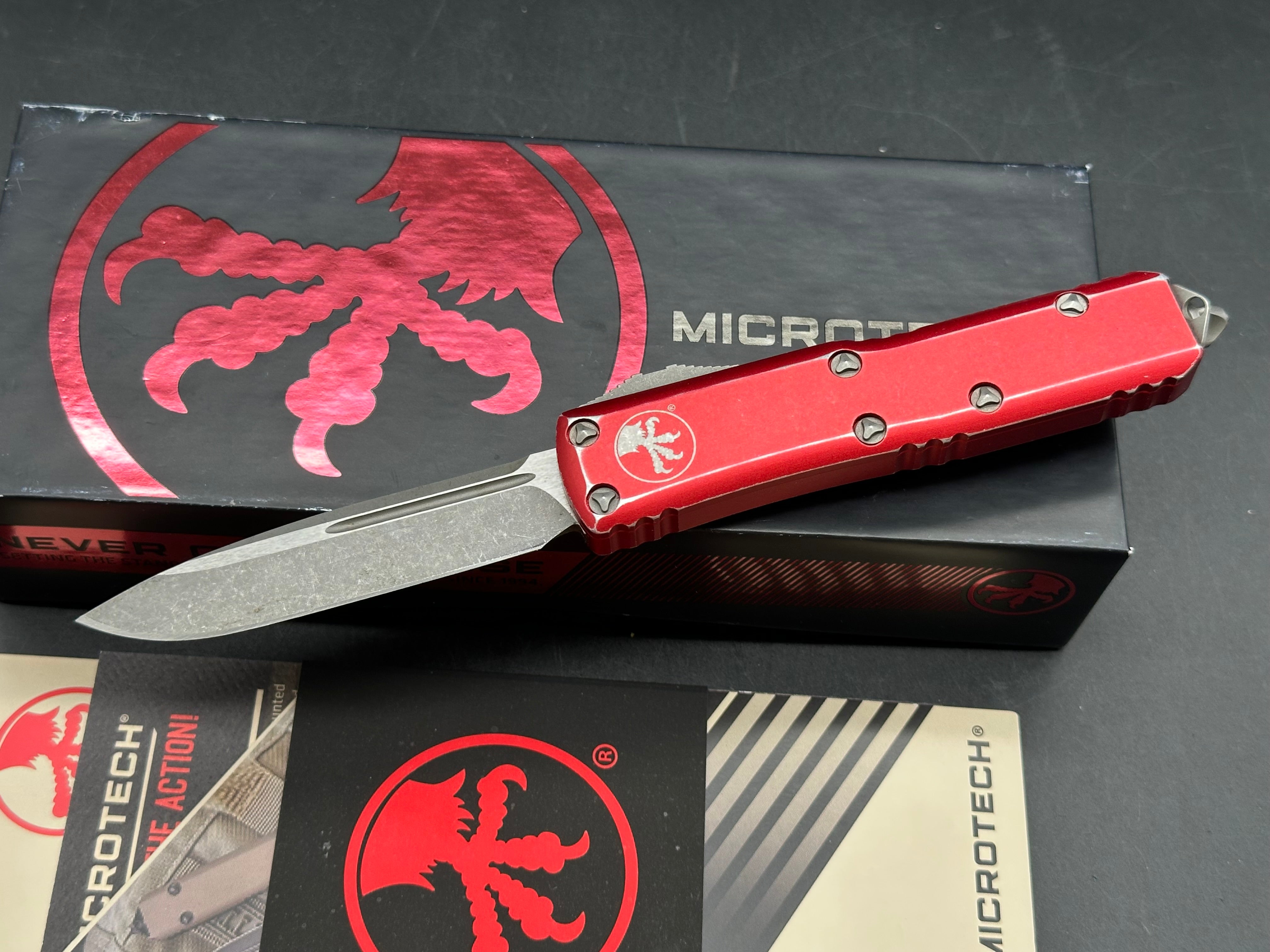 Microtech utx 85 red distressed