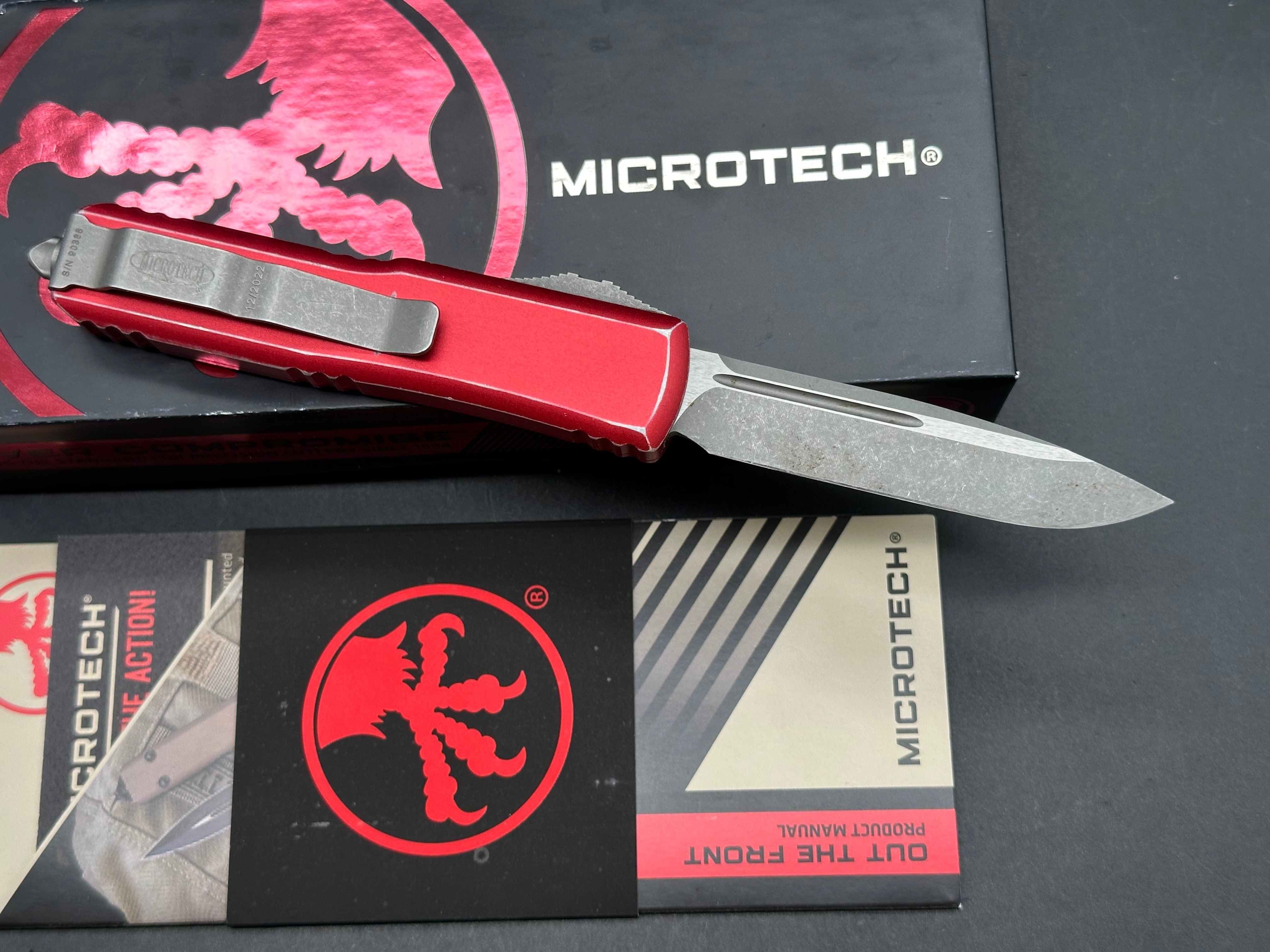 Microtech utx 85 red distressed