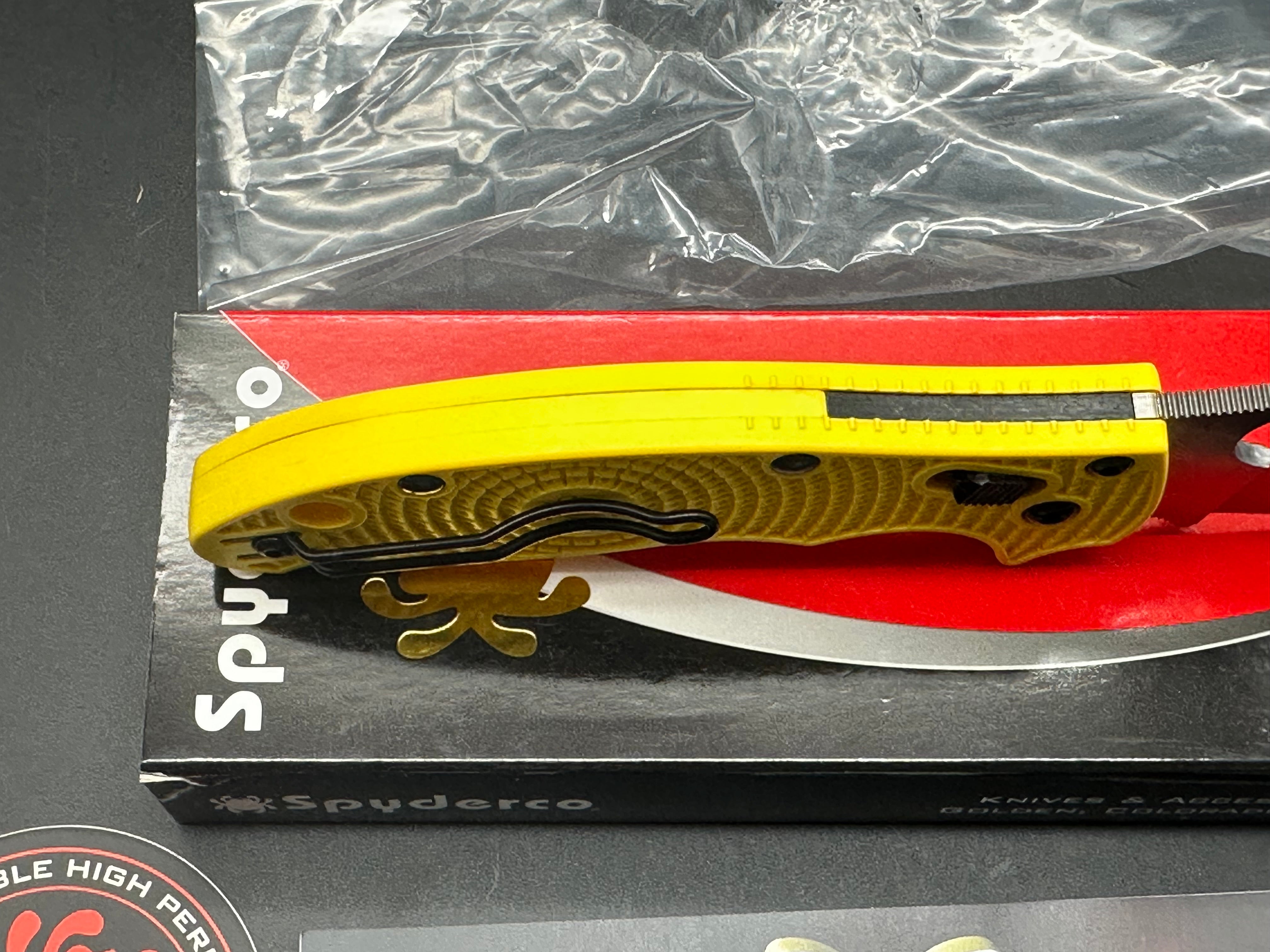 SPYDERCO MANIX 2 SALT Magnacut 3.375" NEW/UNUSED W/ LYNCH DEEP CARRY CLIP