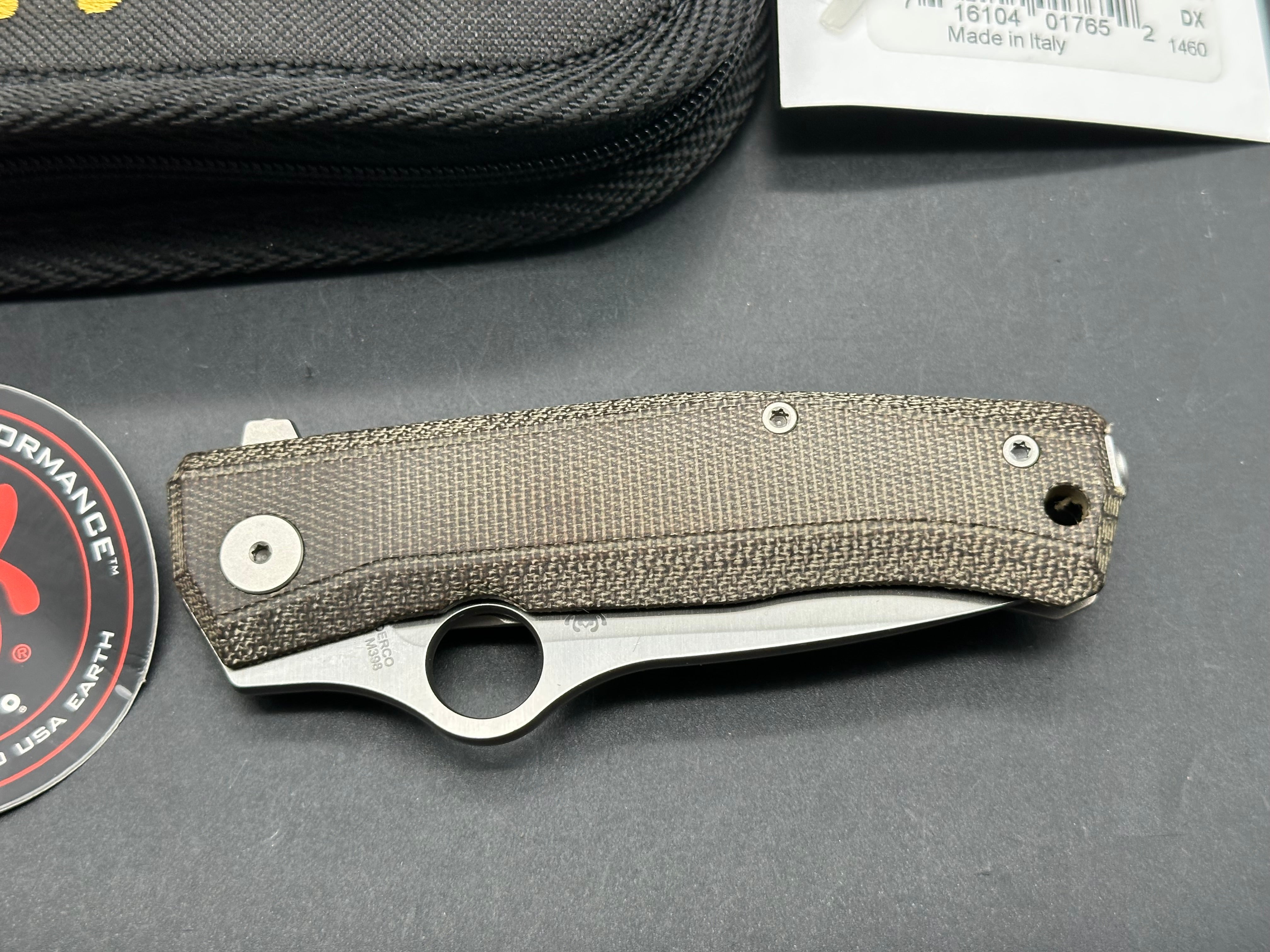 SPYDERCO SPYMYTO "FLASH BATCH" 3.32" M398 STEEL