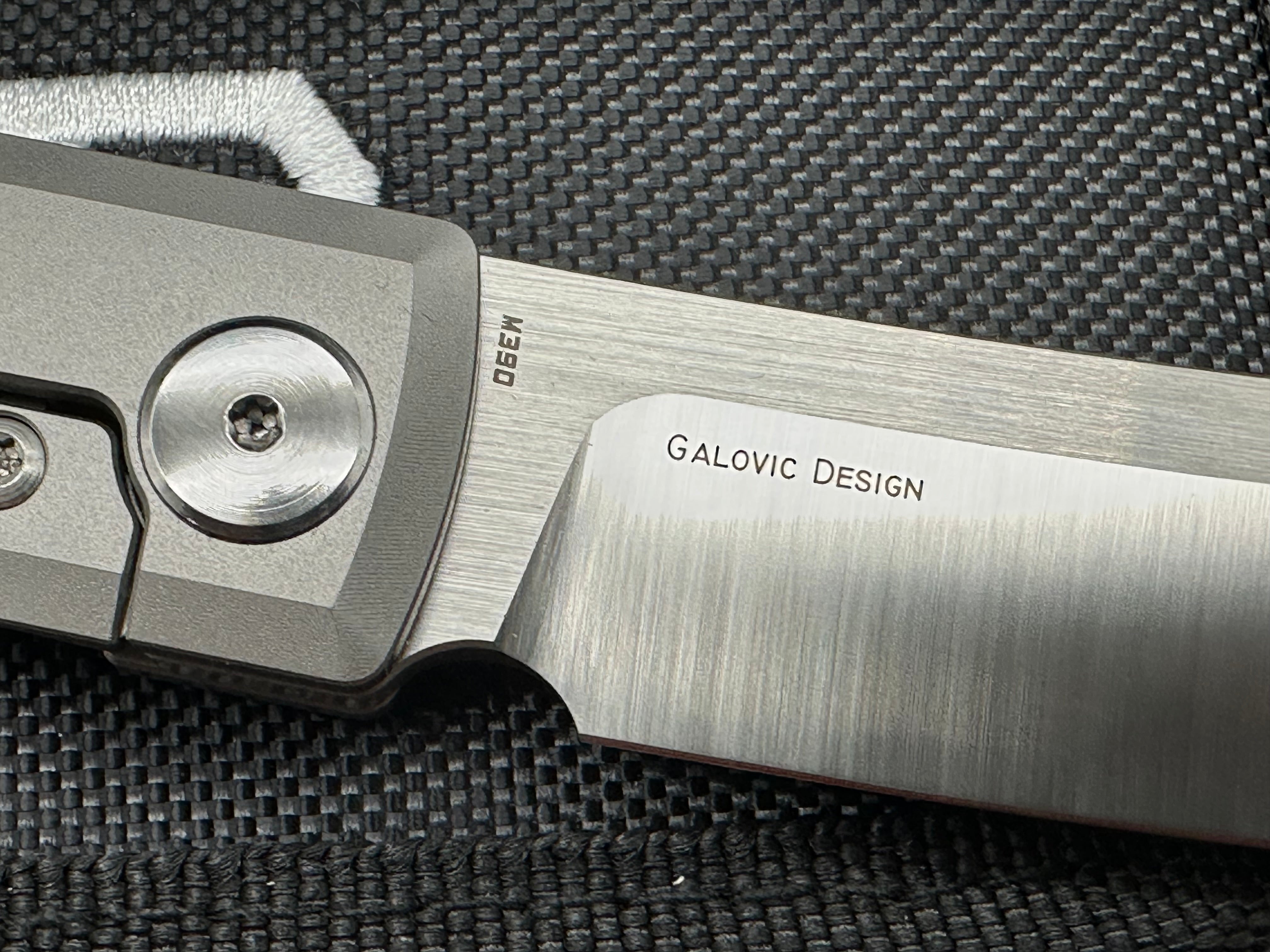 BESTECH BRUV FOLDING KNIFE BEAD BLAST TITANIUM HANDLE M390 PLAIN EDGE