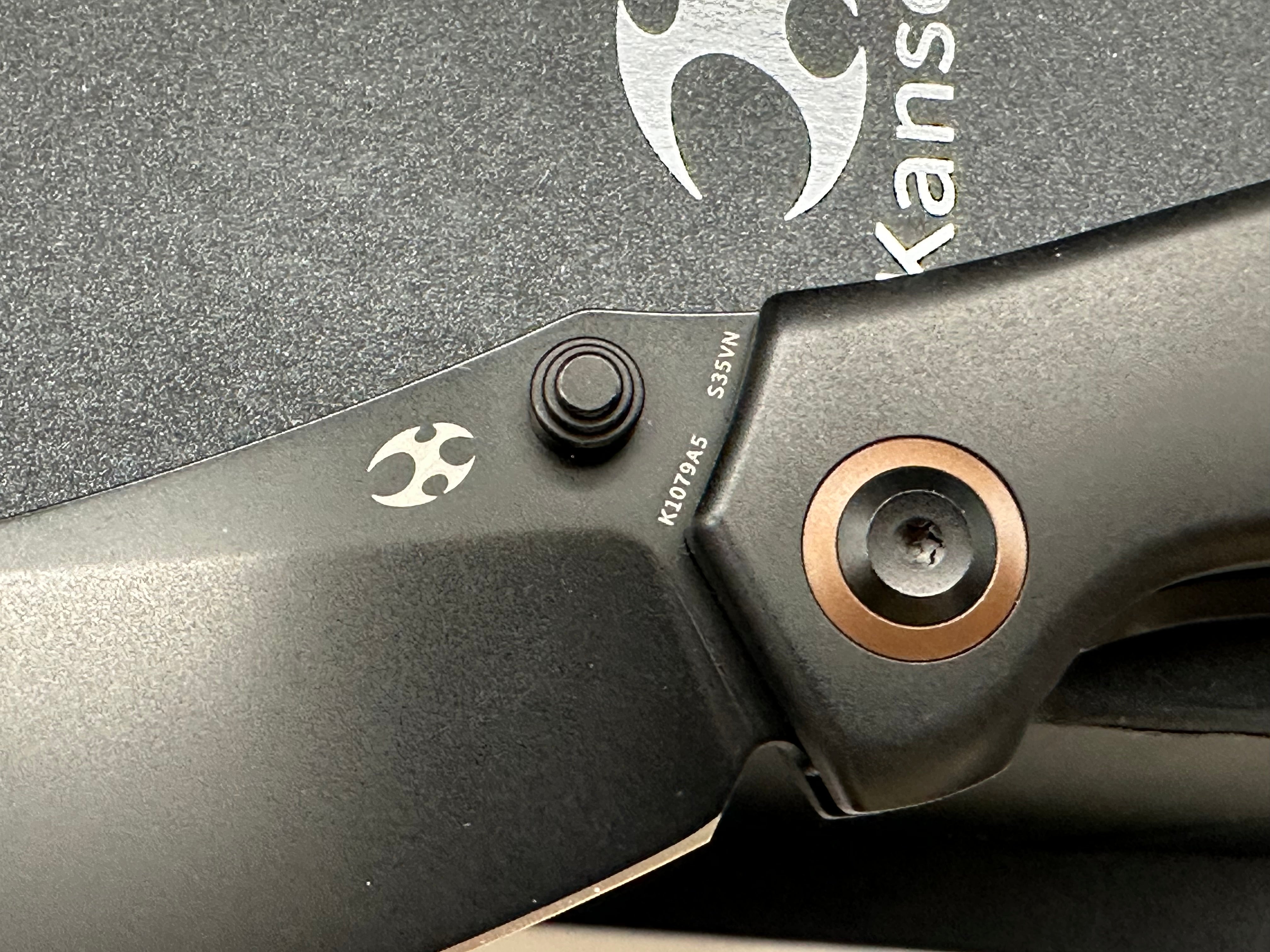 Kansept Knives Tipper Bronze Ano Titanium Handle Black CPM S35VN Blade