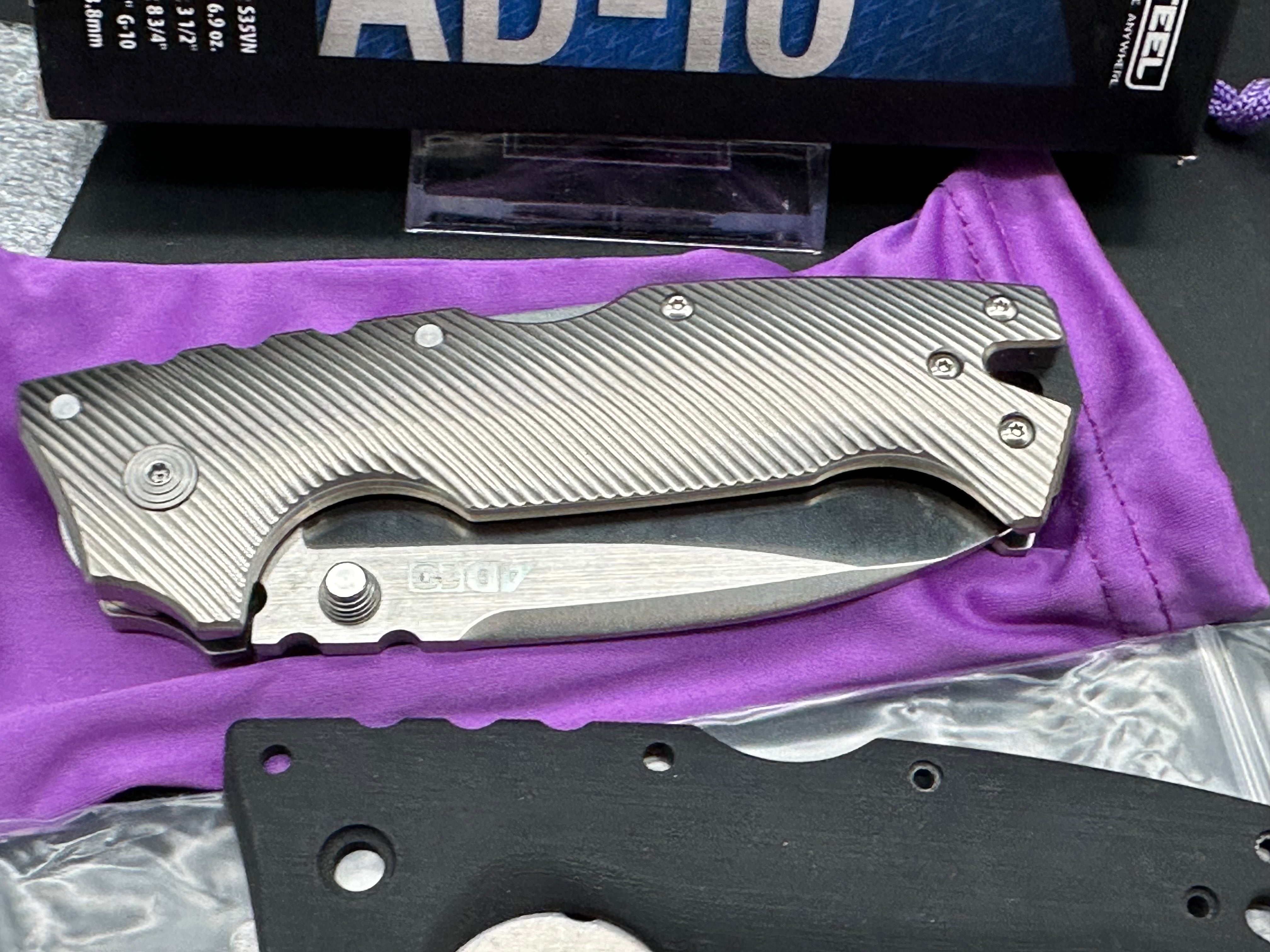 Cold Steel AD-10 w/OG Titanium scales S35VN