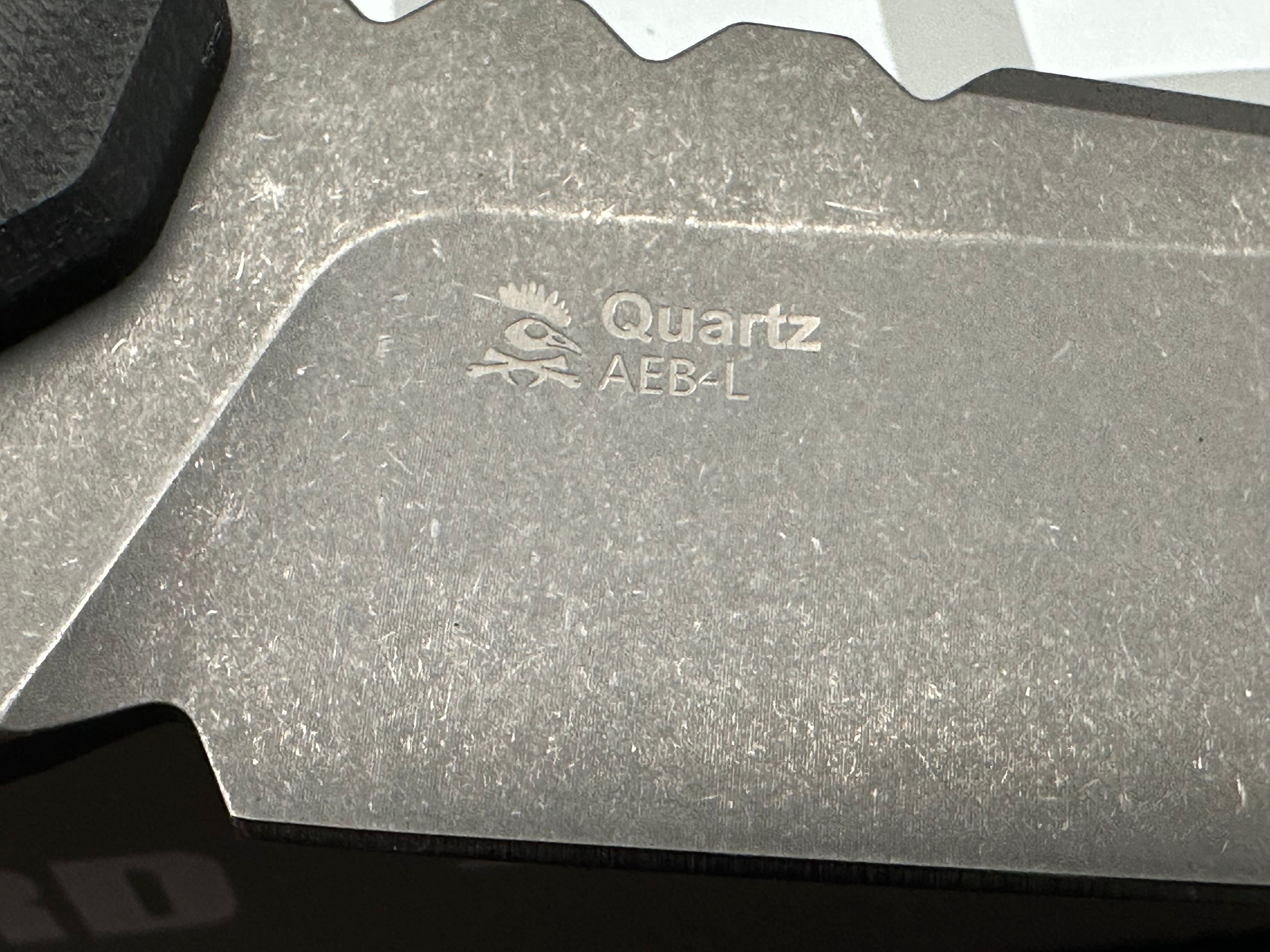 KIZER QUARTZ FIXED BLADE KNIFE BLACK G10 HANDLE AEB-L TANTO PLAIN EDGE GRAY STONEWASH FINISH