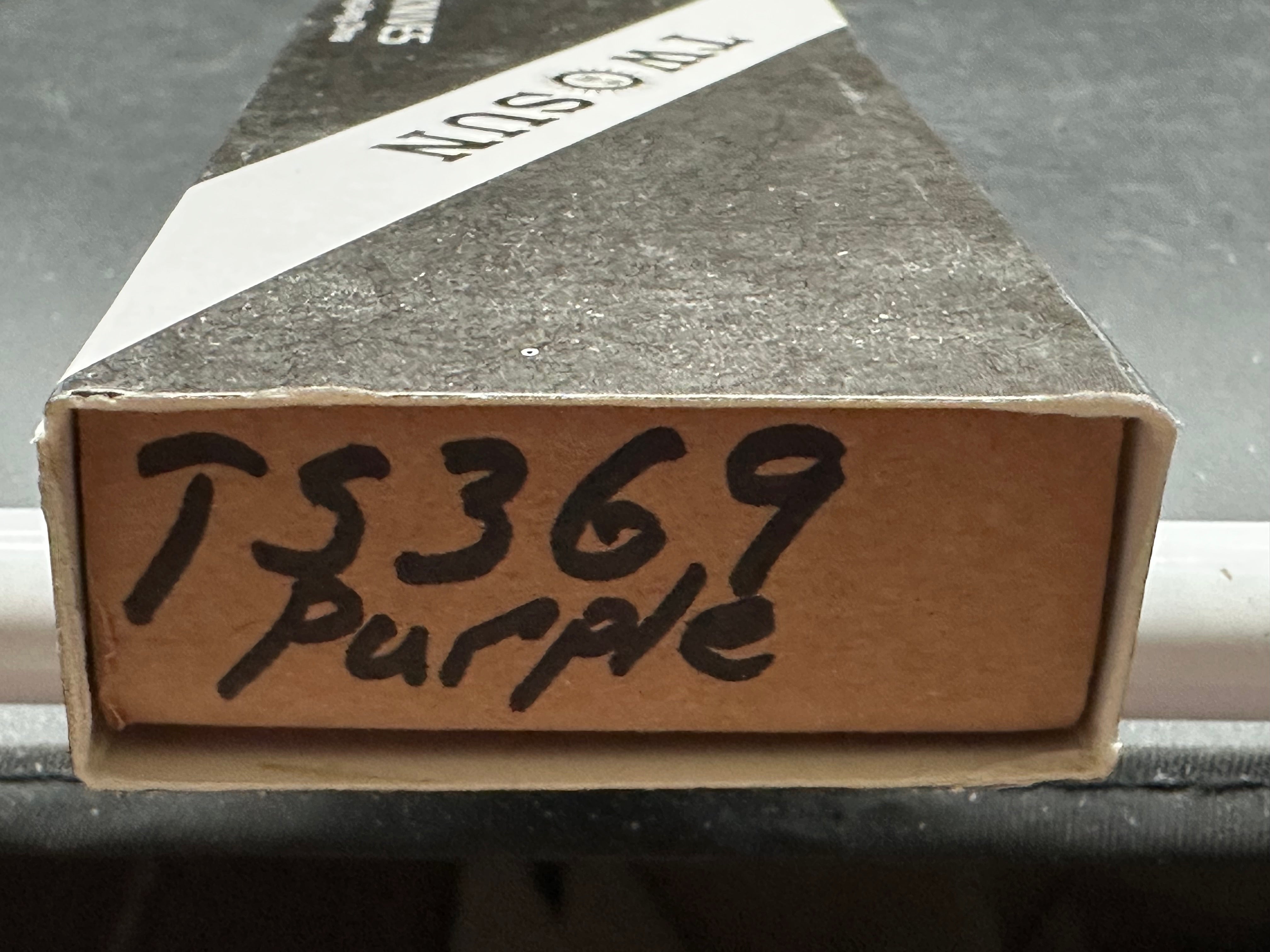 TWOSUN TS369-PUR GREEN MICARTA/PURPLE TITANIUM HANDLE D2 PLAIN EDGE