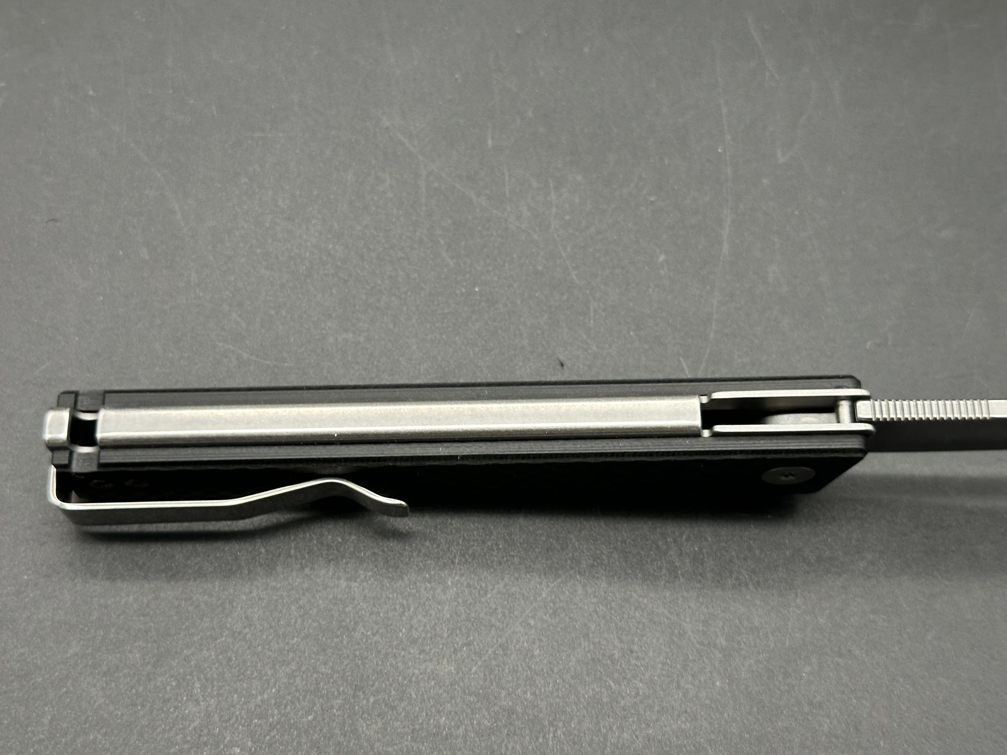 Real Steel Kikashi Flipper Knife 4.45'' Alleima 14C28N Stonewash Blade, Liner Lock, G10/Carbon Fiber laminate