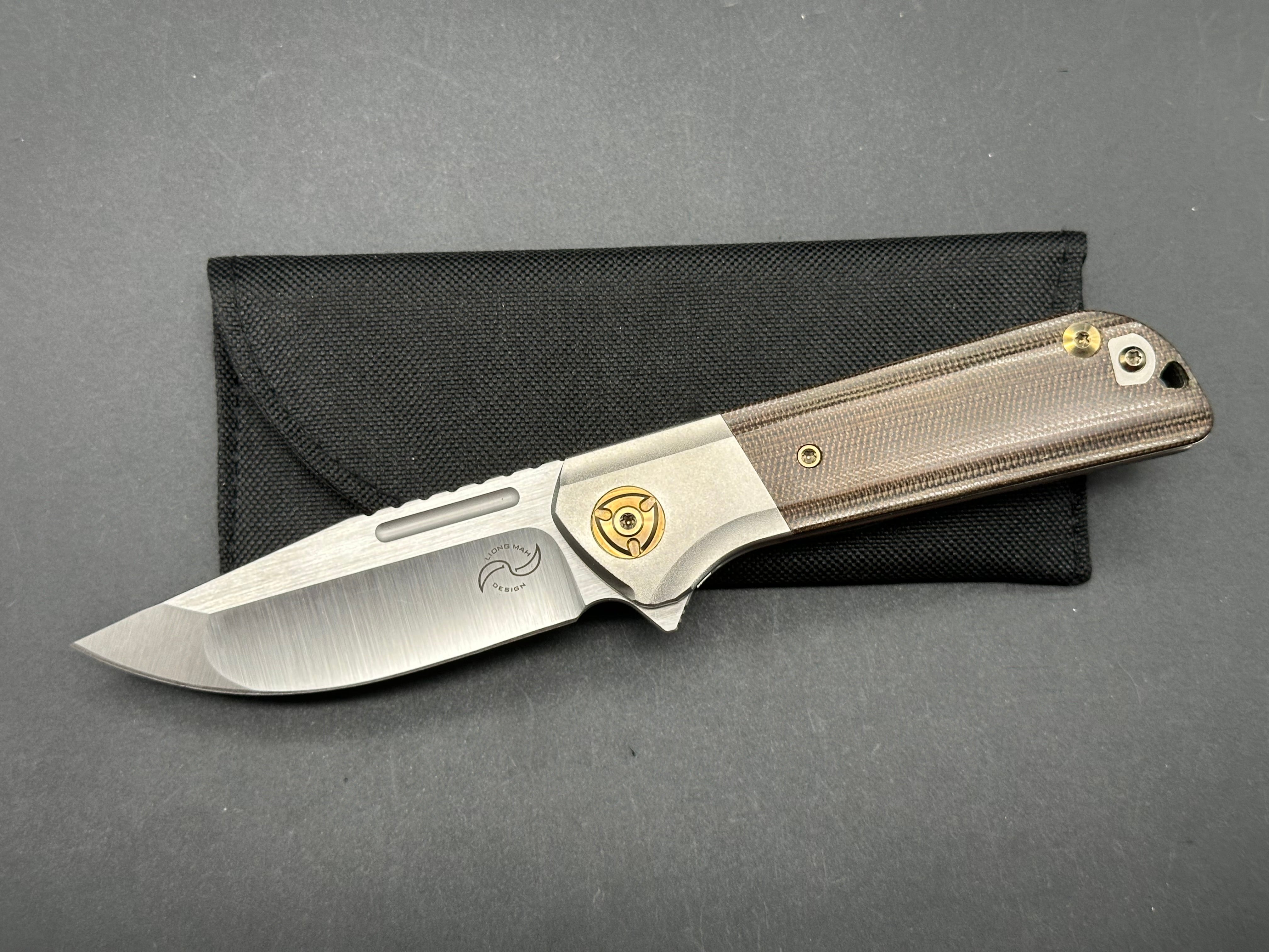 Liong Mah Lanny V2 Ti/Brown Micarta M390 blade