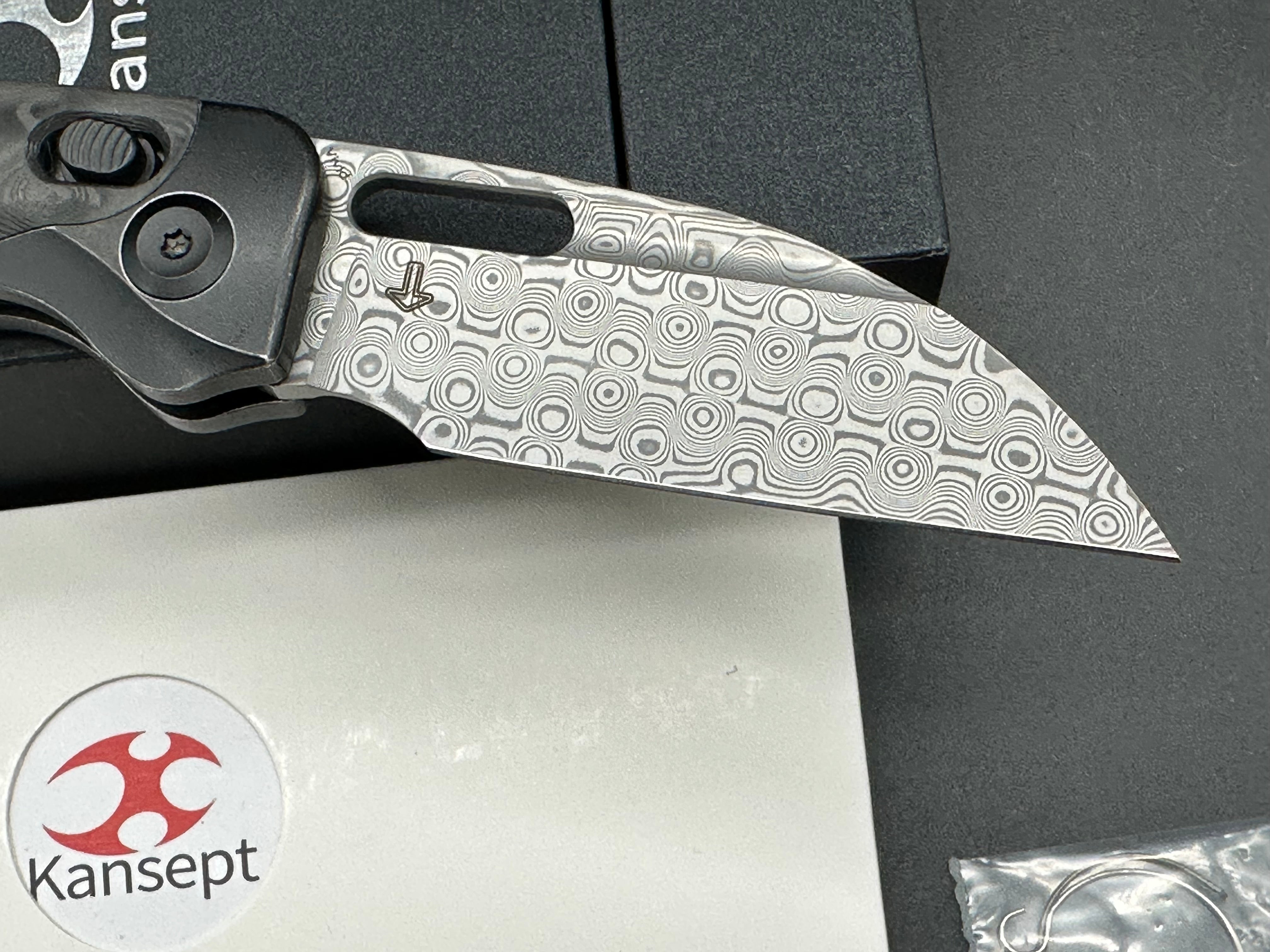Kansept Vivid - Rose Carbon Fiber, Damascus Blade