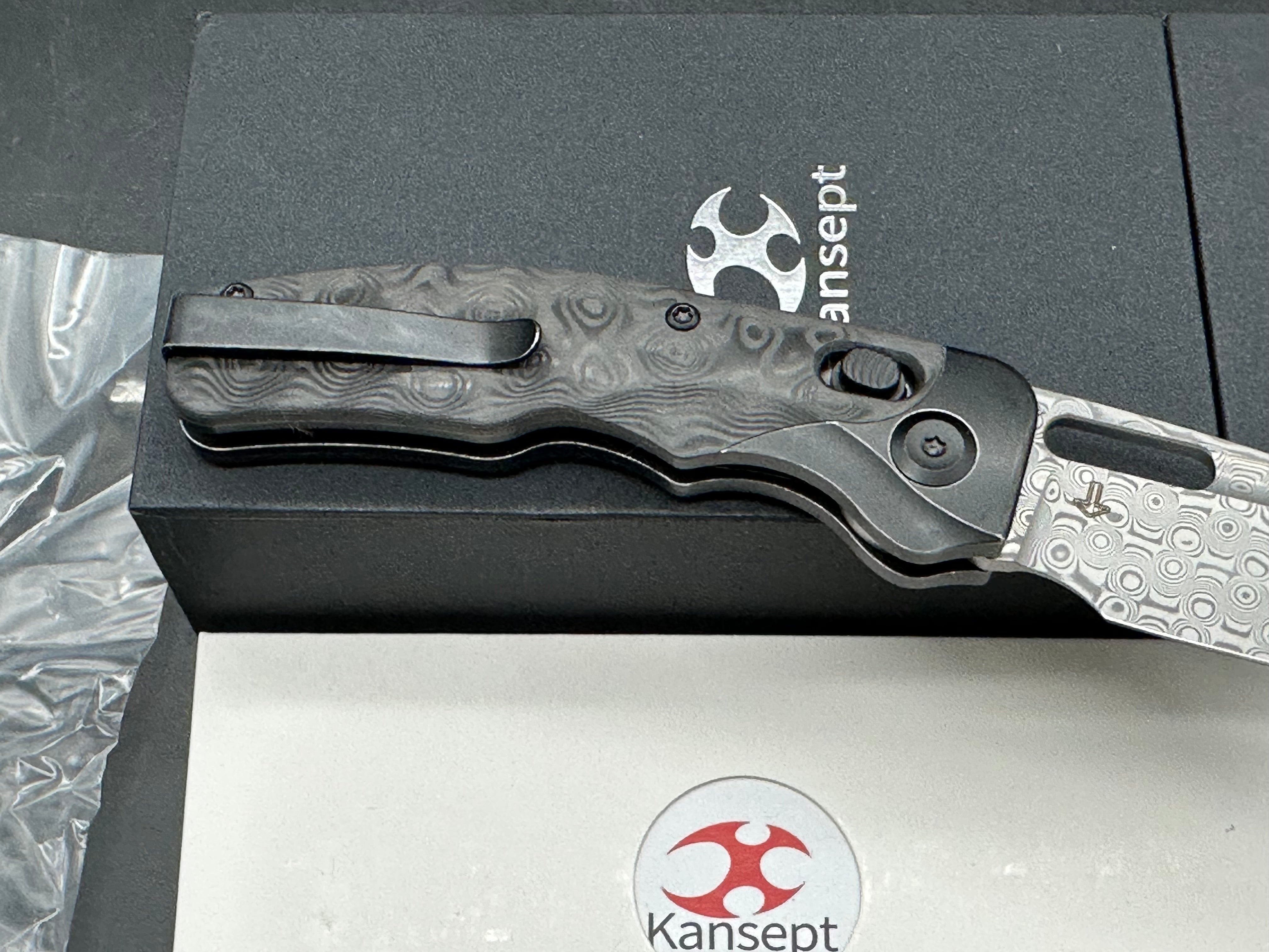 Kansept Vivid - Rose Carbon Fiber, Damascus Blade