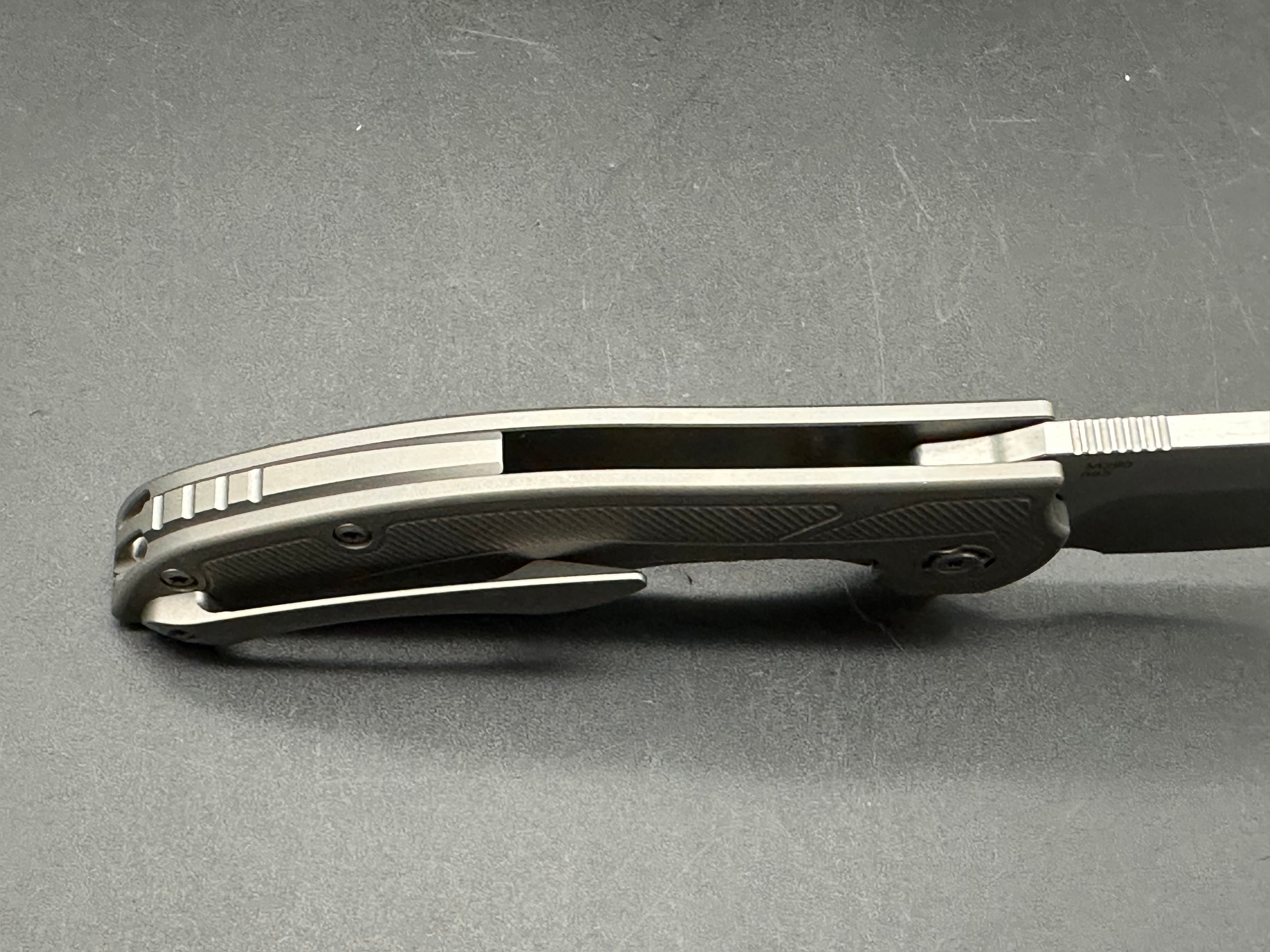 Reate Iron Knife Titanium/Black CF (3.25" Satin) / m390 blade