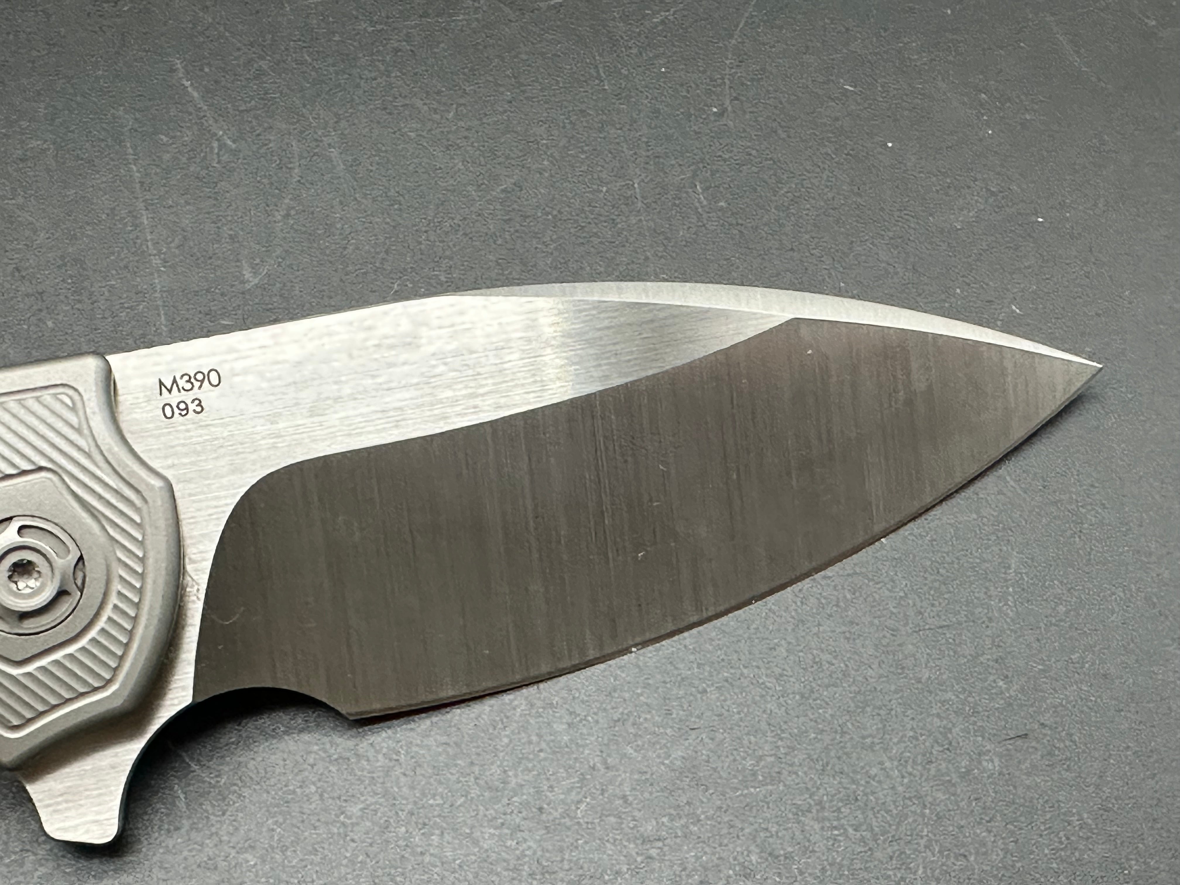 Reate Iron Knife Titanium/Black CF (3.25" Satin) / m390 blade