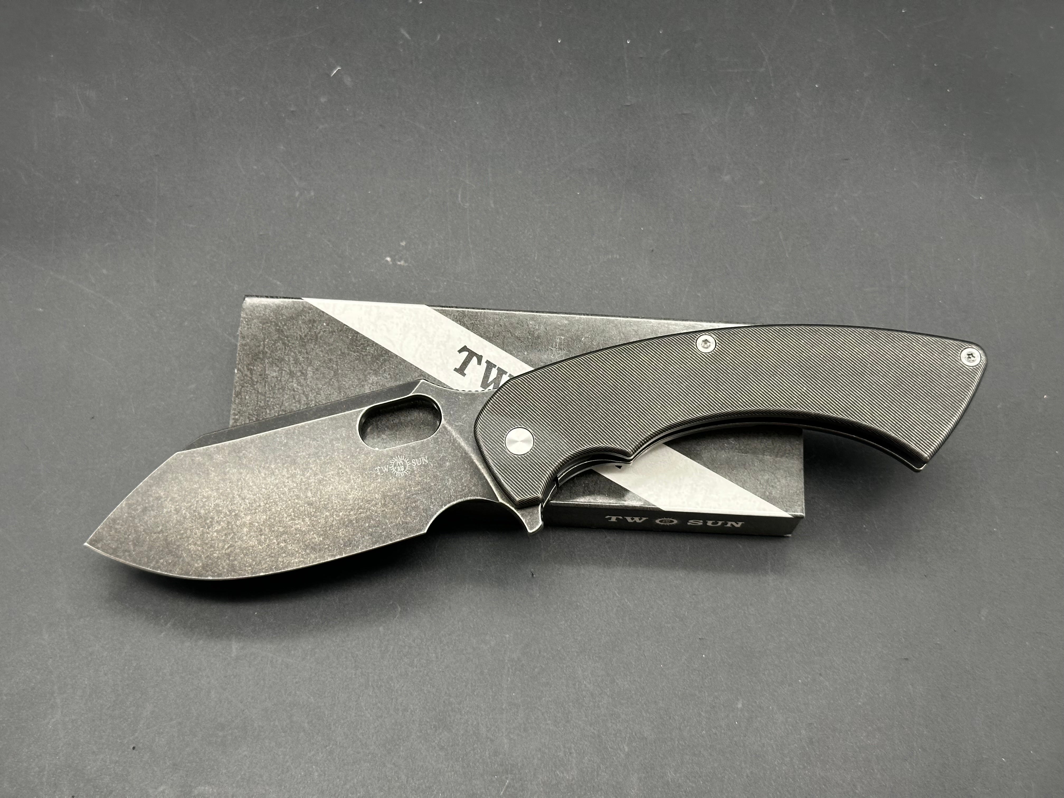 TWOSUN TS459-BLACK BLACK TITANIUM HANDLE 14C28N