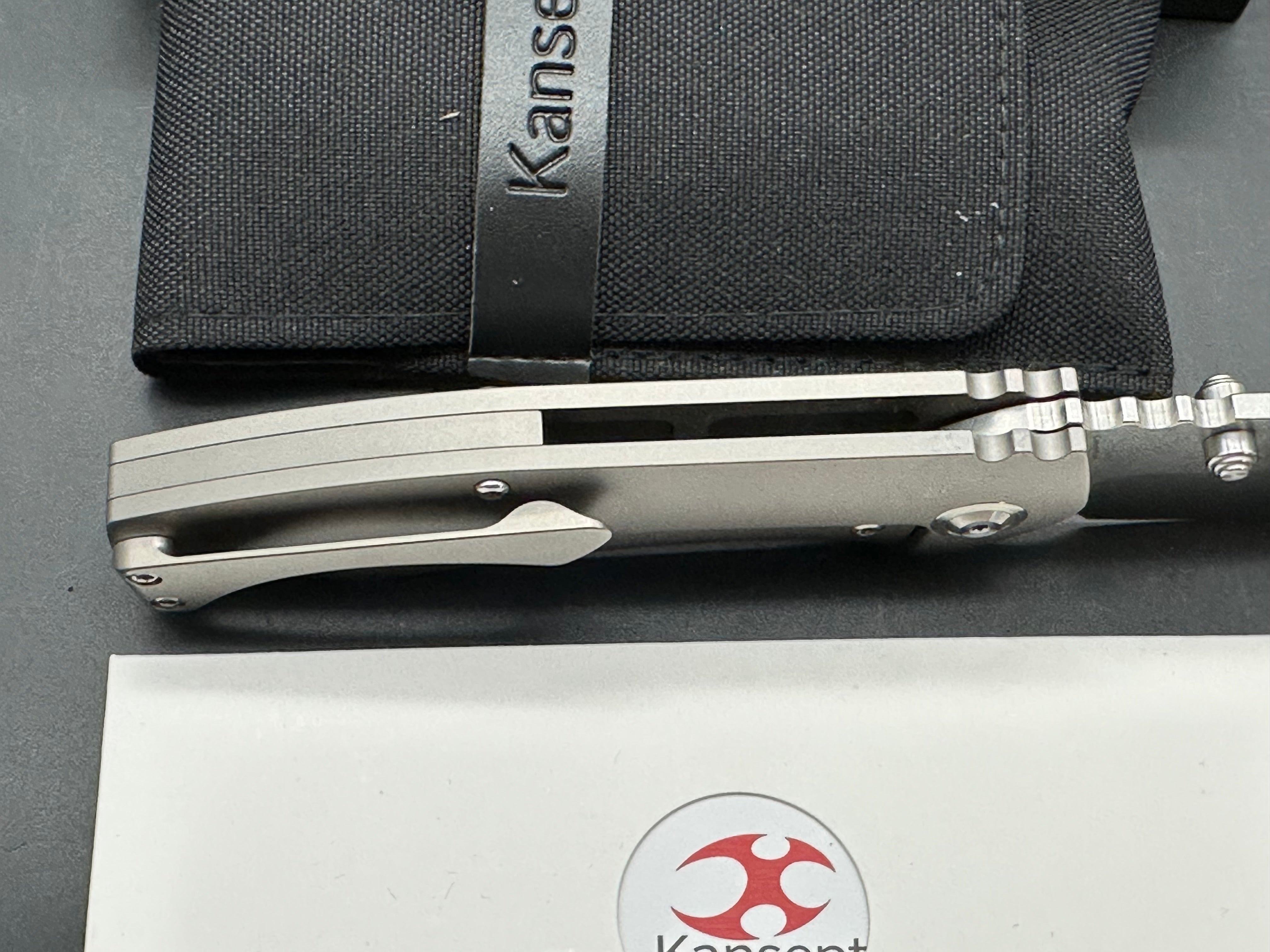 KANSEPT CAVEMAN STONEWASH TITANIUM HANDLE 20CV PLAIN EDGE