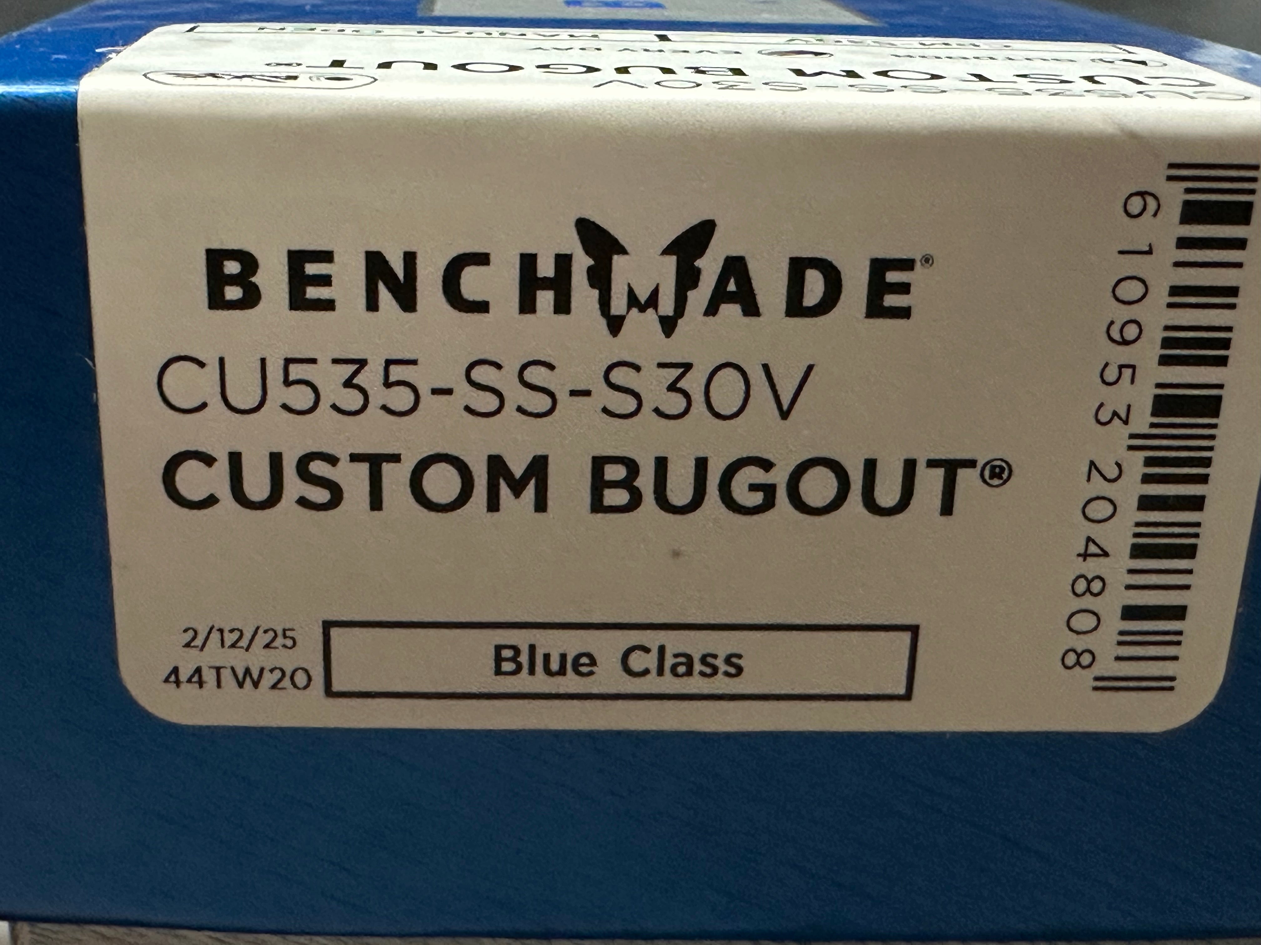 Benchmade Bugout-Custom, 3.24" CPM S30V Stonewash Blade with OD Green Grivory Scales