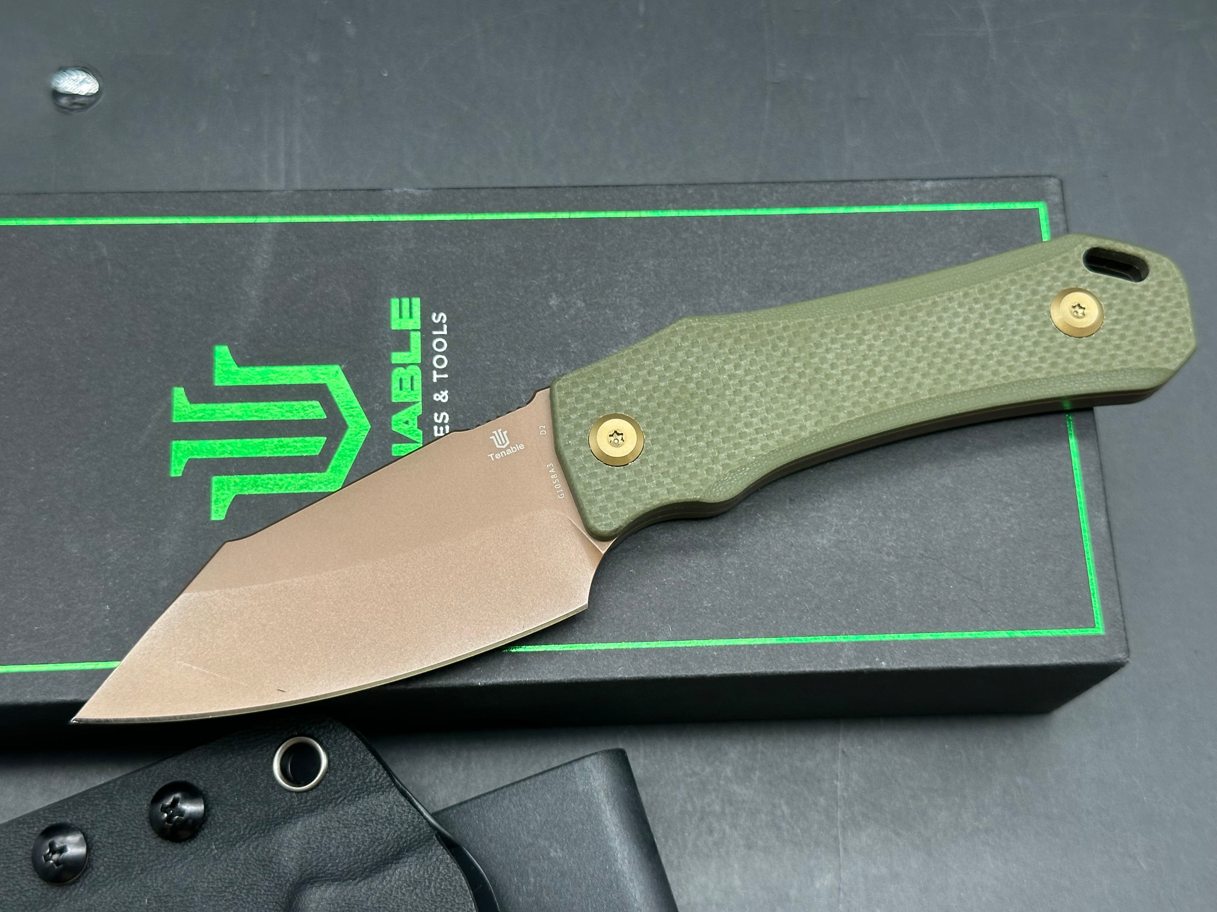Tenable 1058A3 Loki Fixed Blade Knife Olive G10