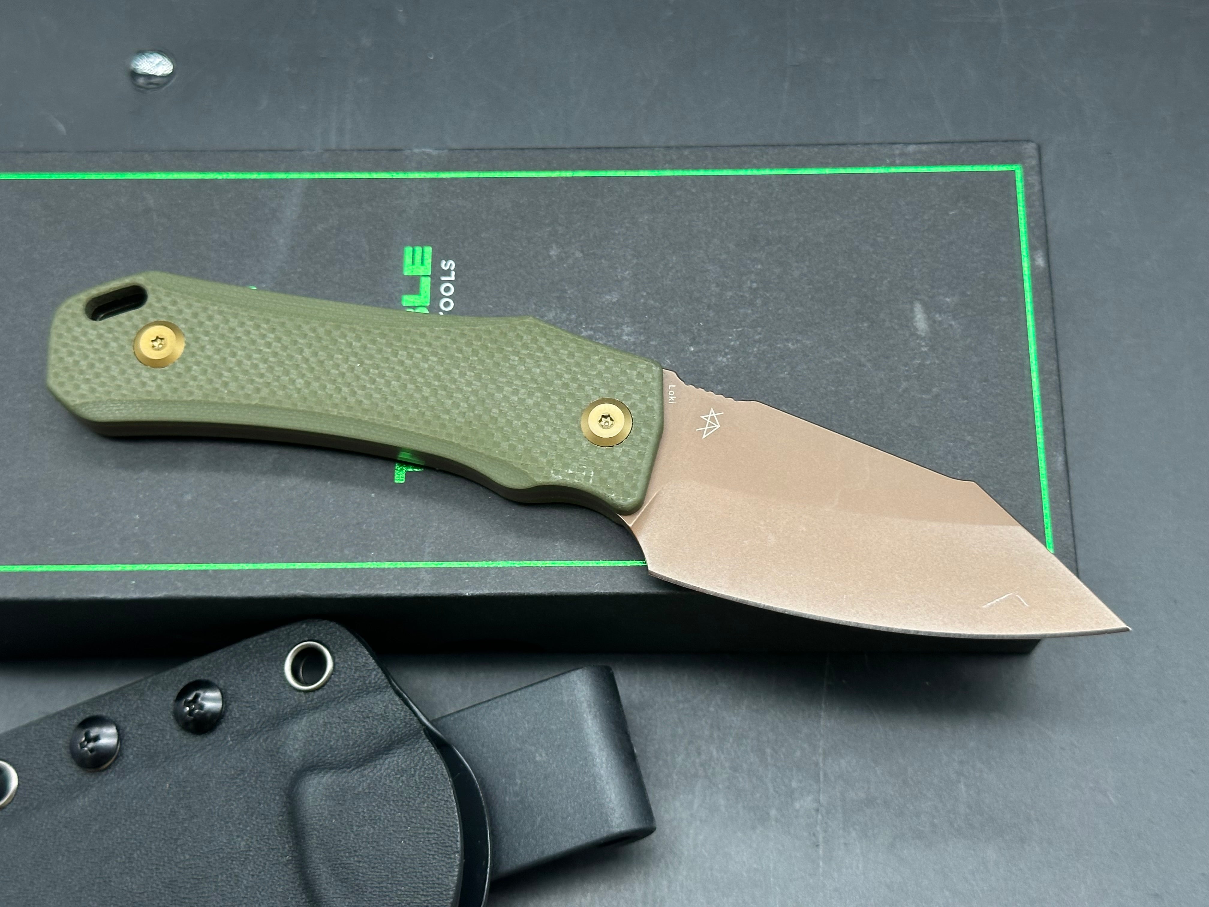 Tenable 1058A3 Loki Fixed Blade Knife Olive G10