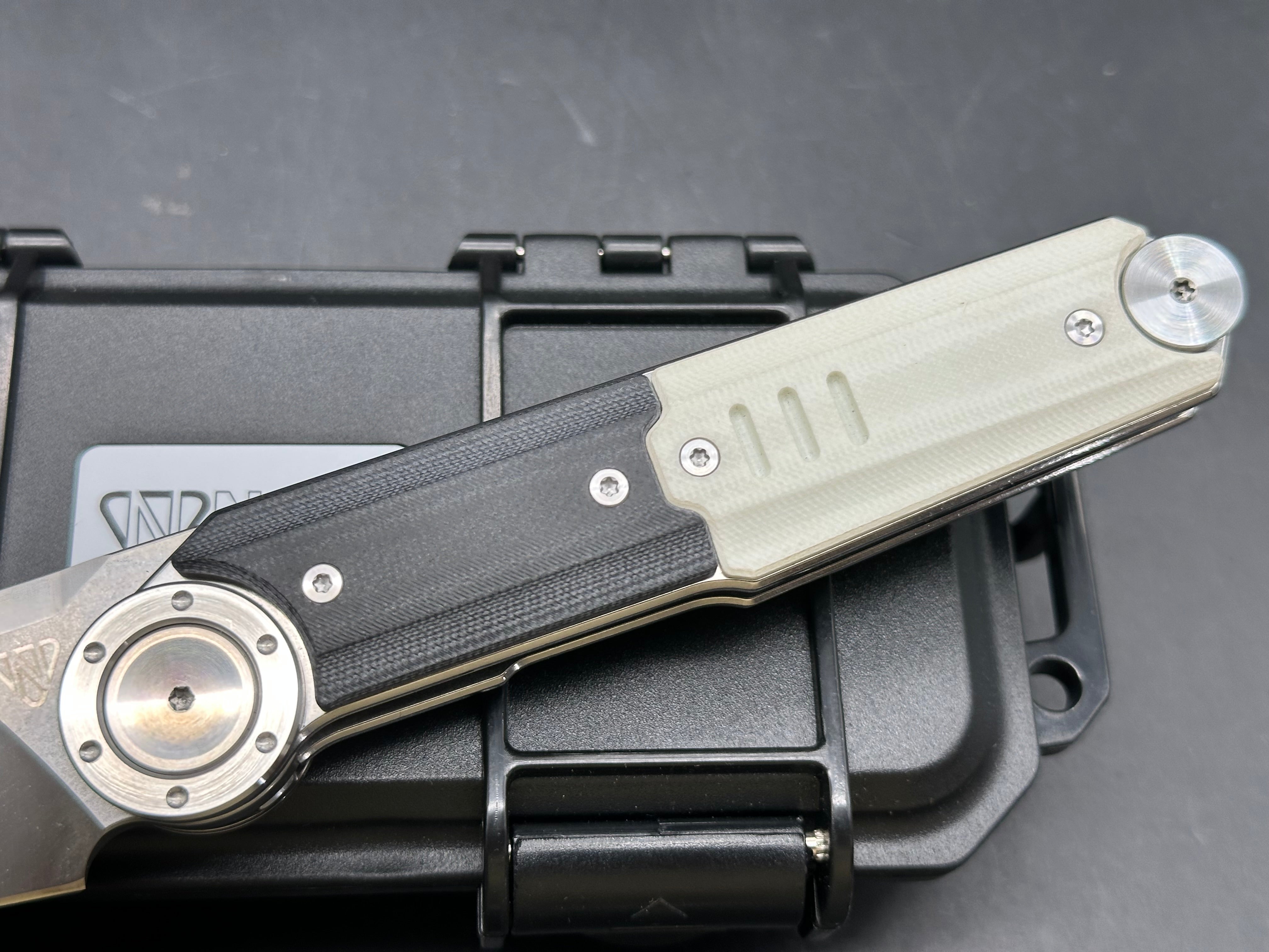 NOC Knives DG23 440 steel folding front flipper tanto