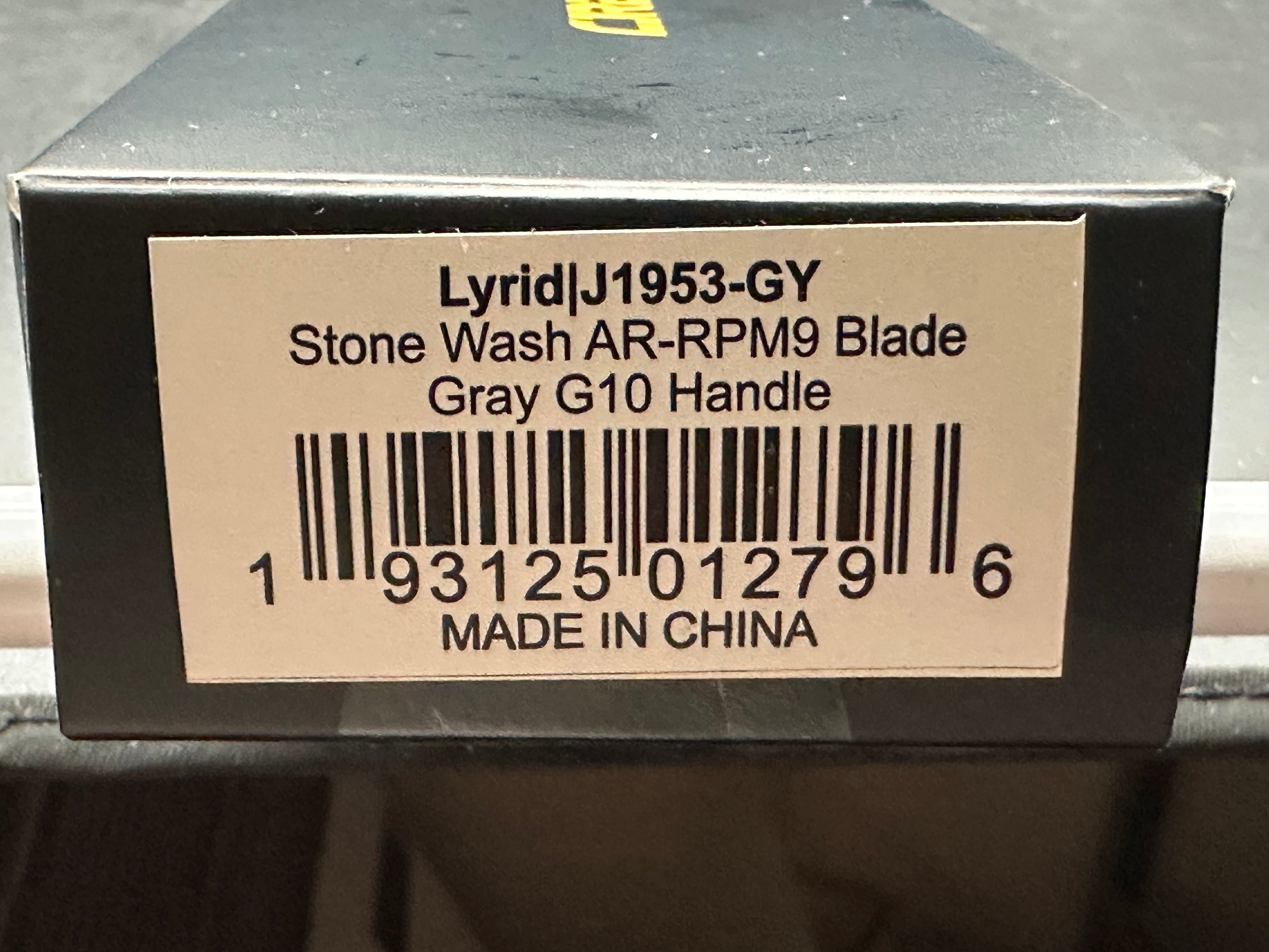 CJRB LYRID GREY G10 HANDLE AR-RPM9 SHEEPSFOOT BLADE