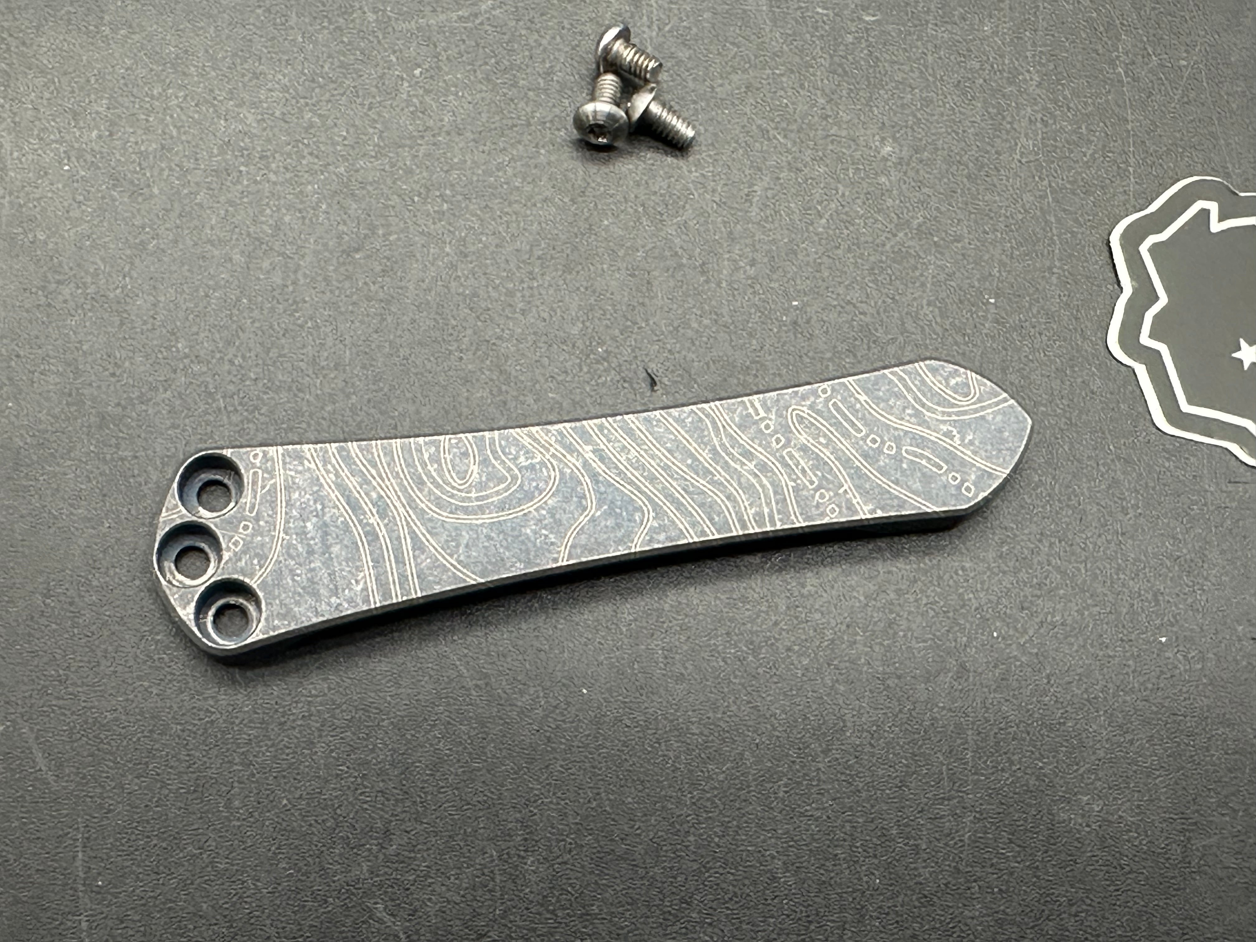 Benchmade Bugout 535 Blue Anodized Topo Pocket Clip by RIpp's Garage Tech - RGT