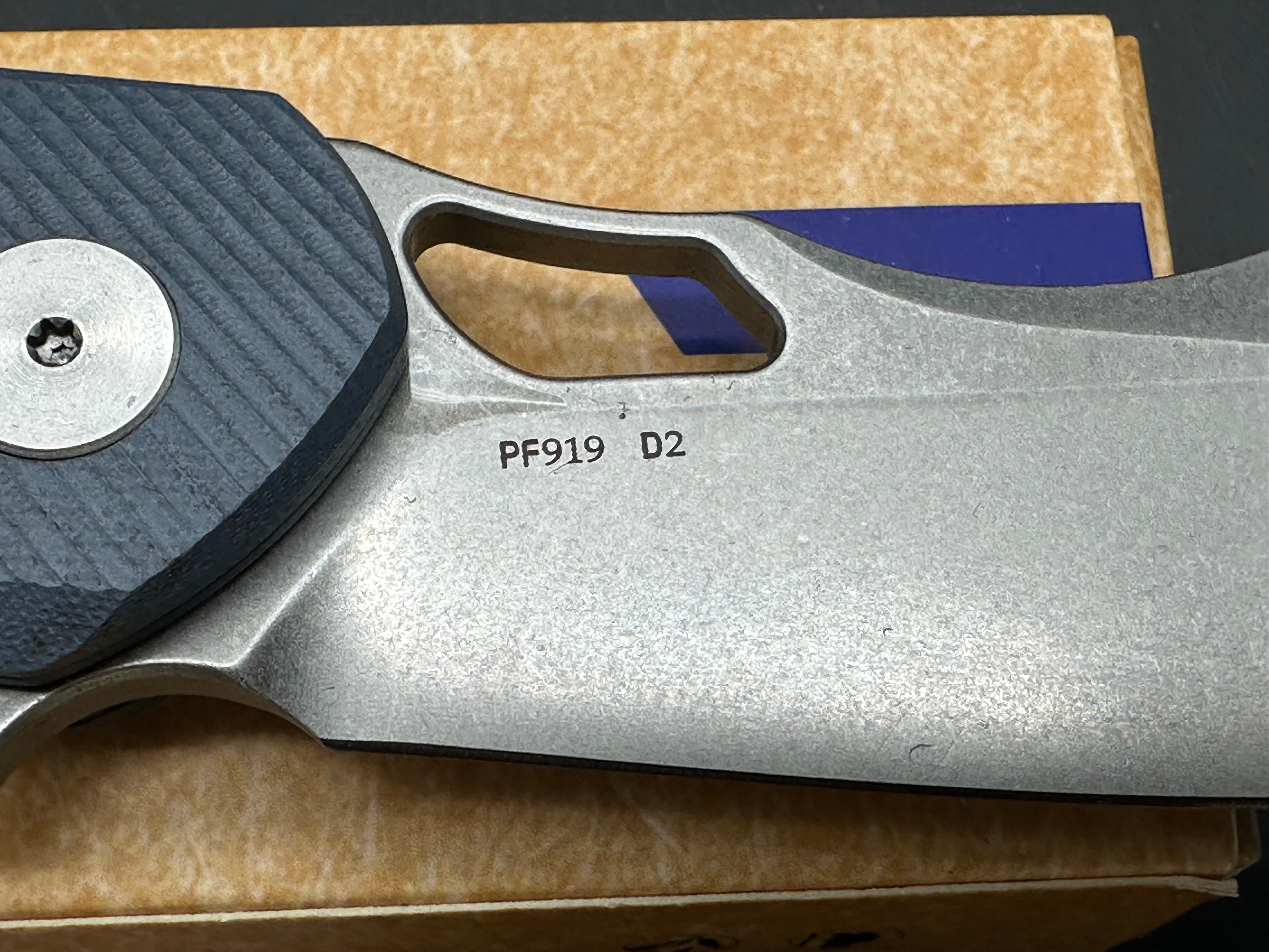 Petrified Fish original PF919 Fancy folding knife D2 steel blade G10 handle