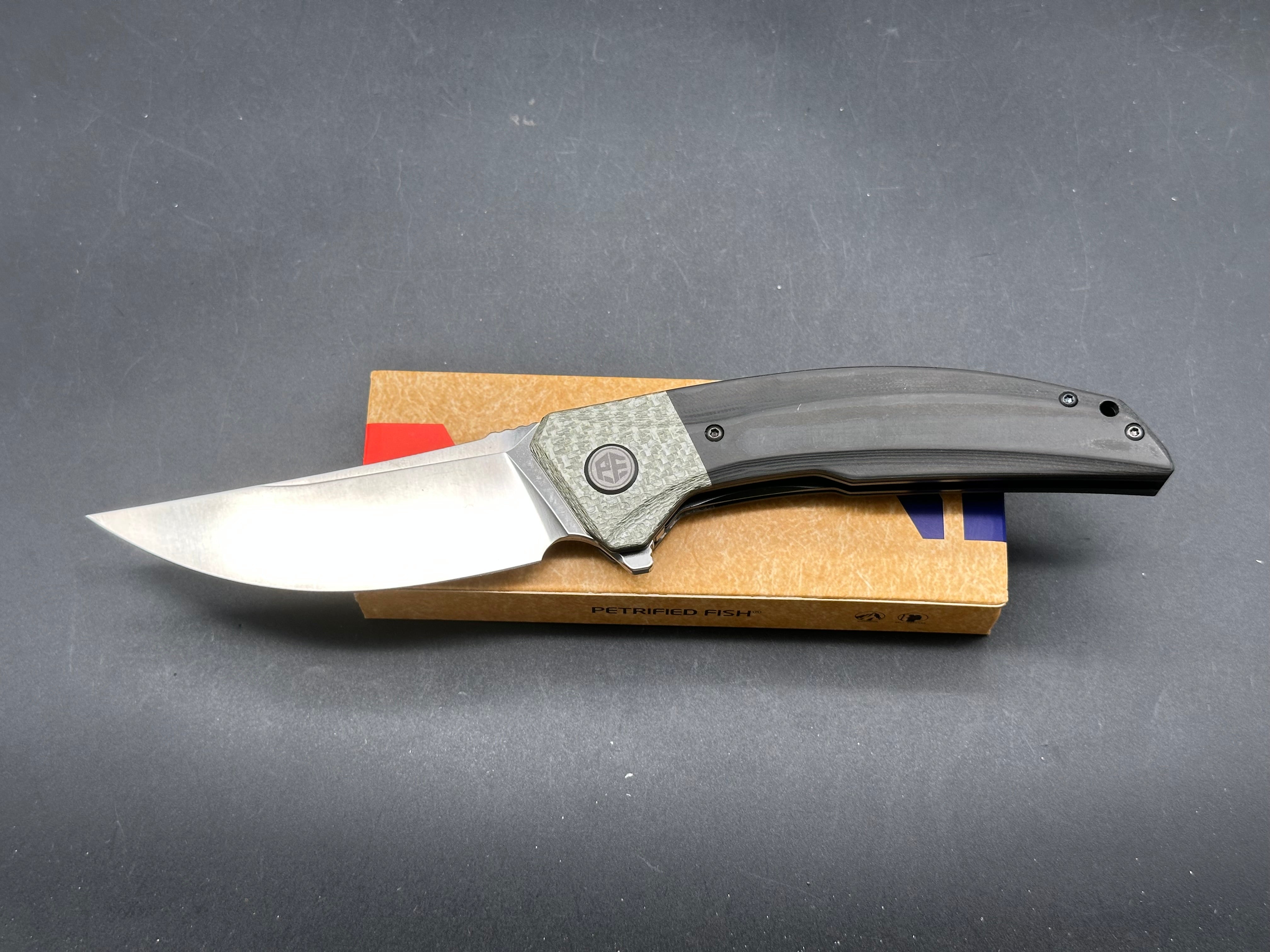 Petrified Fish PFP05 Deepsea 3.66” K110 Blade,Carbon fiber