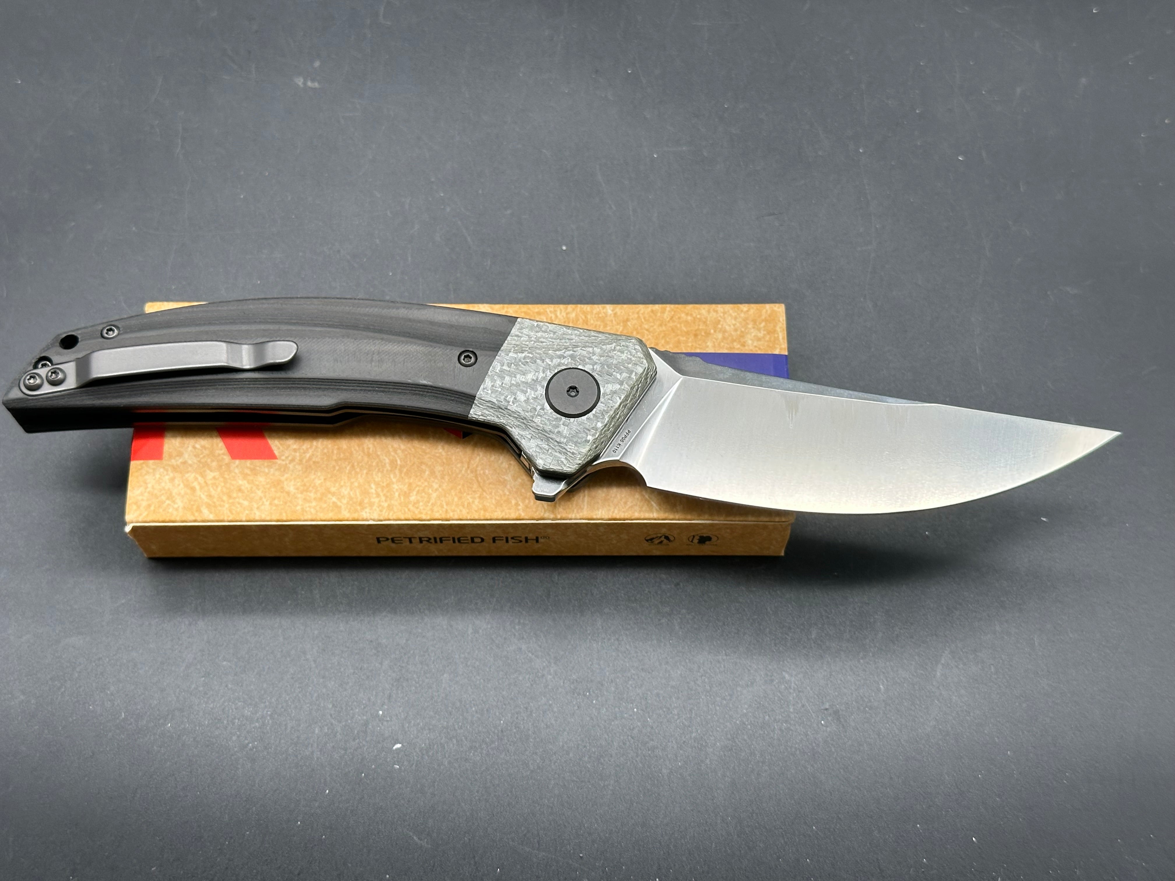 Petrified Fish PFP05 Deepsea 3.66” K110 Blade,Carbon fiber