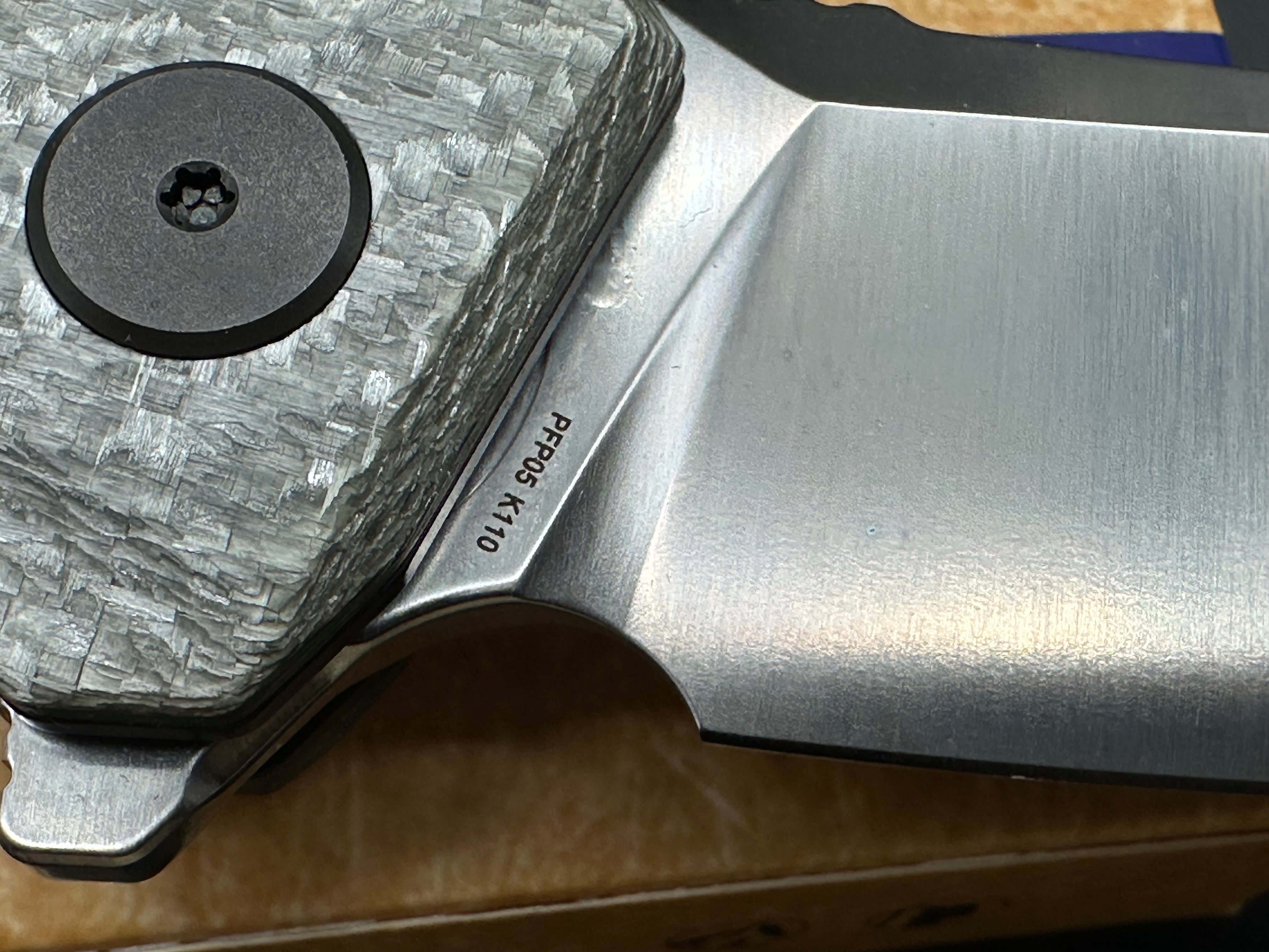 Petrified Fish PFP05 Deepsea 3.66” K110 Blade,Carbon fiber