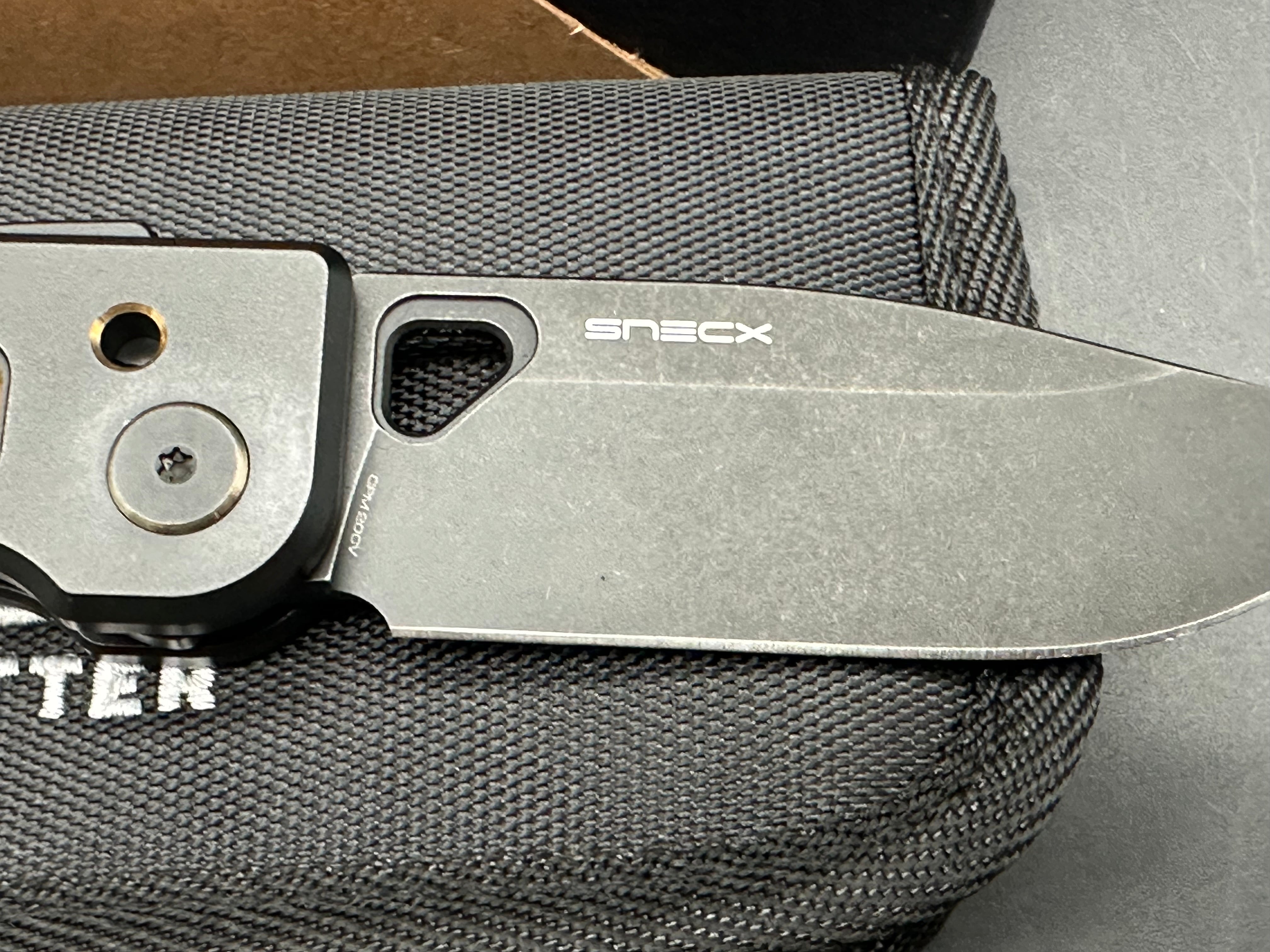 WE Knife Co. Tyro Superlock Knife Black/Gold Titanium (2.9" Black Stonewash)