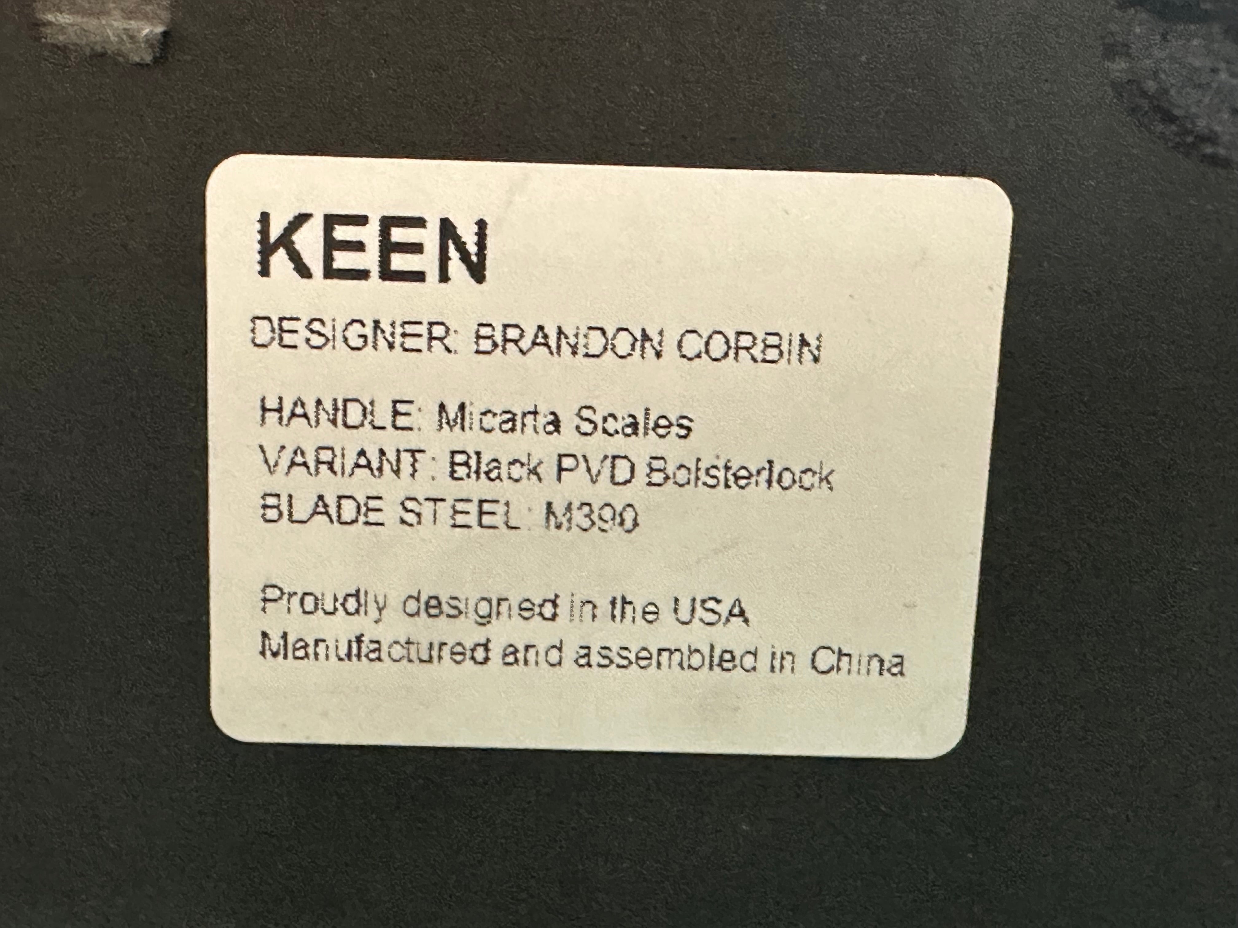 Alliance Design Keen Micarta Brandon Corbin