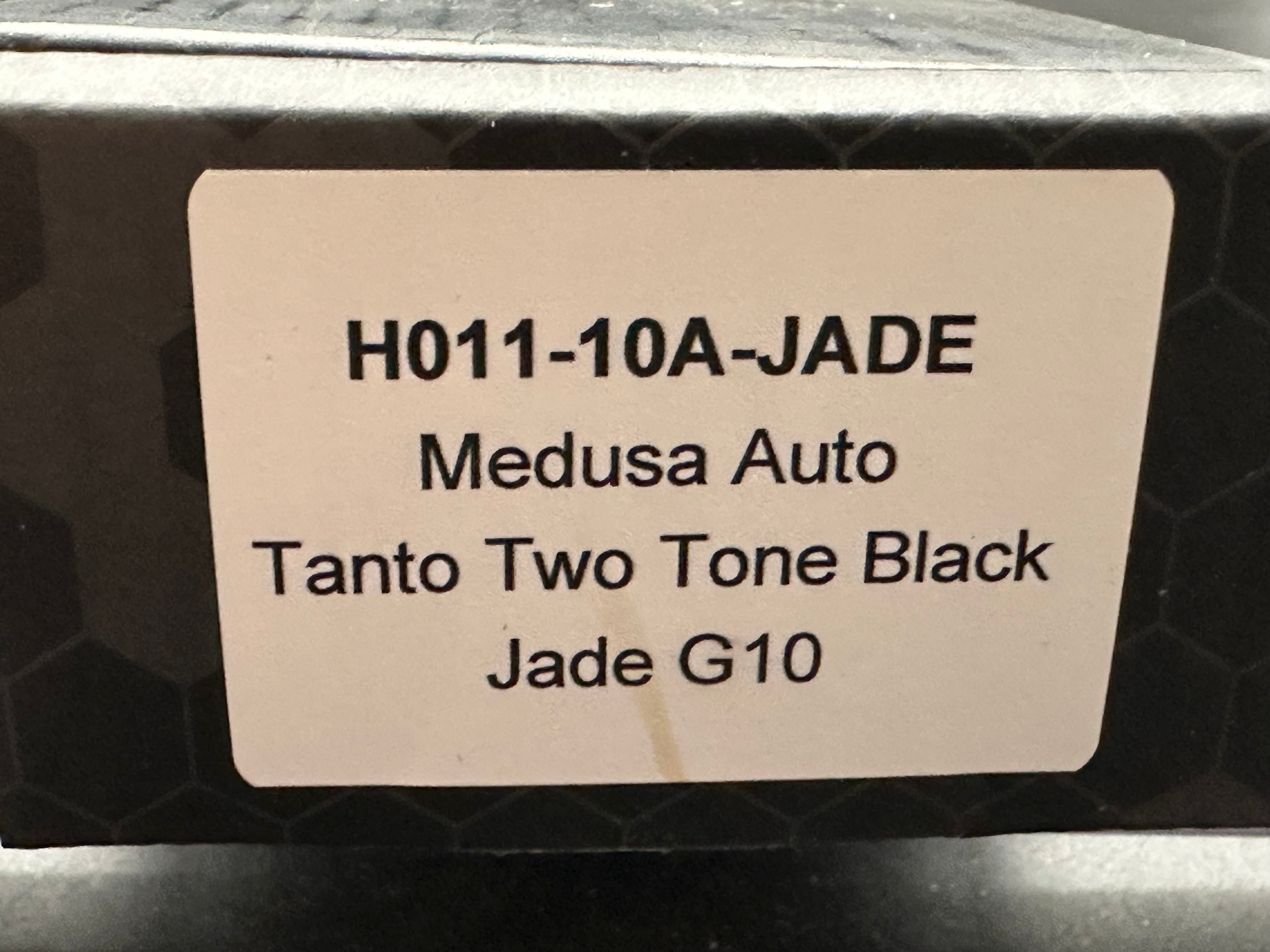 Heretic Knives Medusa Automatic Knife Jade G-10 (3" Black Tanto)