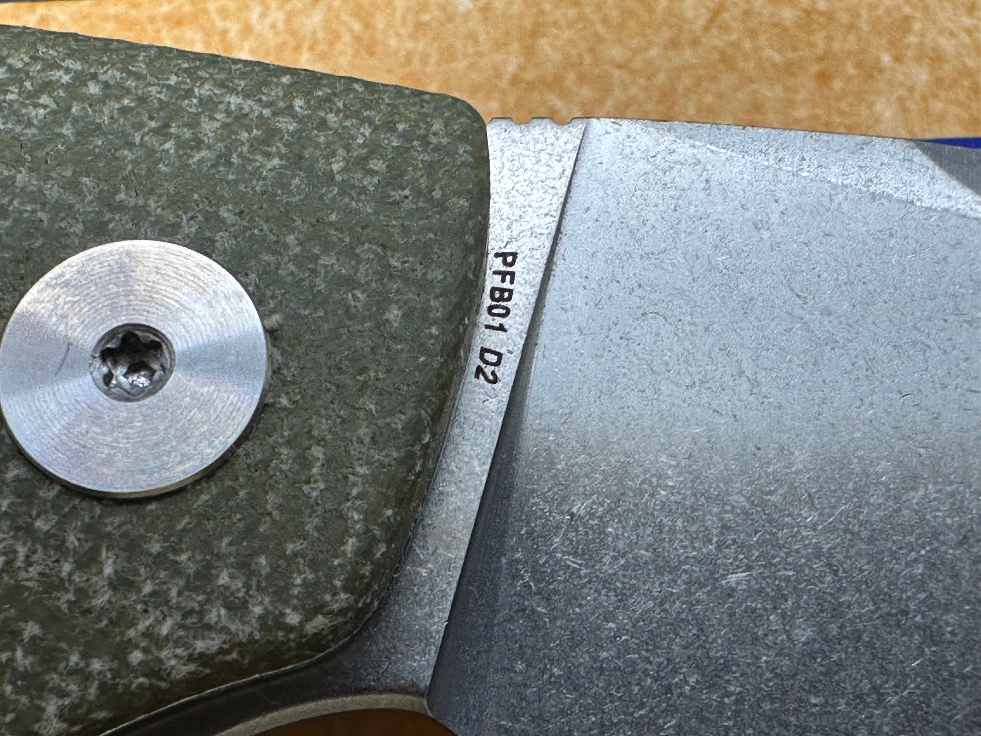 Petrified Fish PFB01 Terra 3.54" D2 Blade Micarta Handle