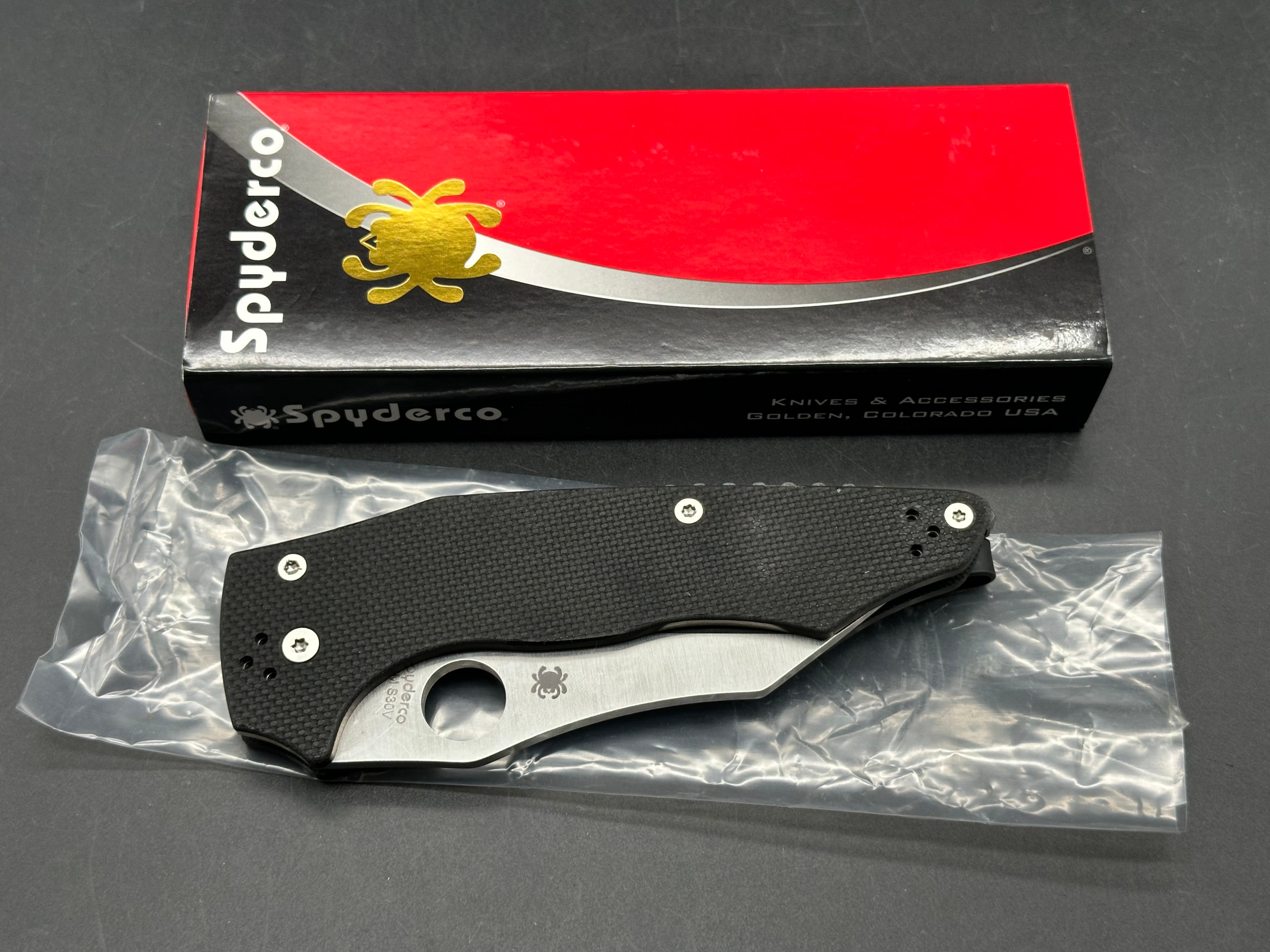 Spyderco Yojumbo Modded. MXG Gear clip, Black C-Tek CME & Ribbed Backspacer,