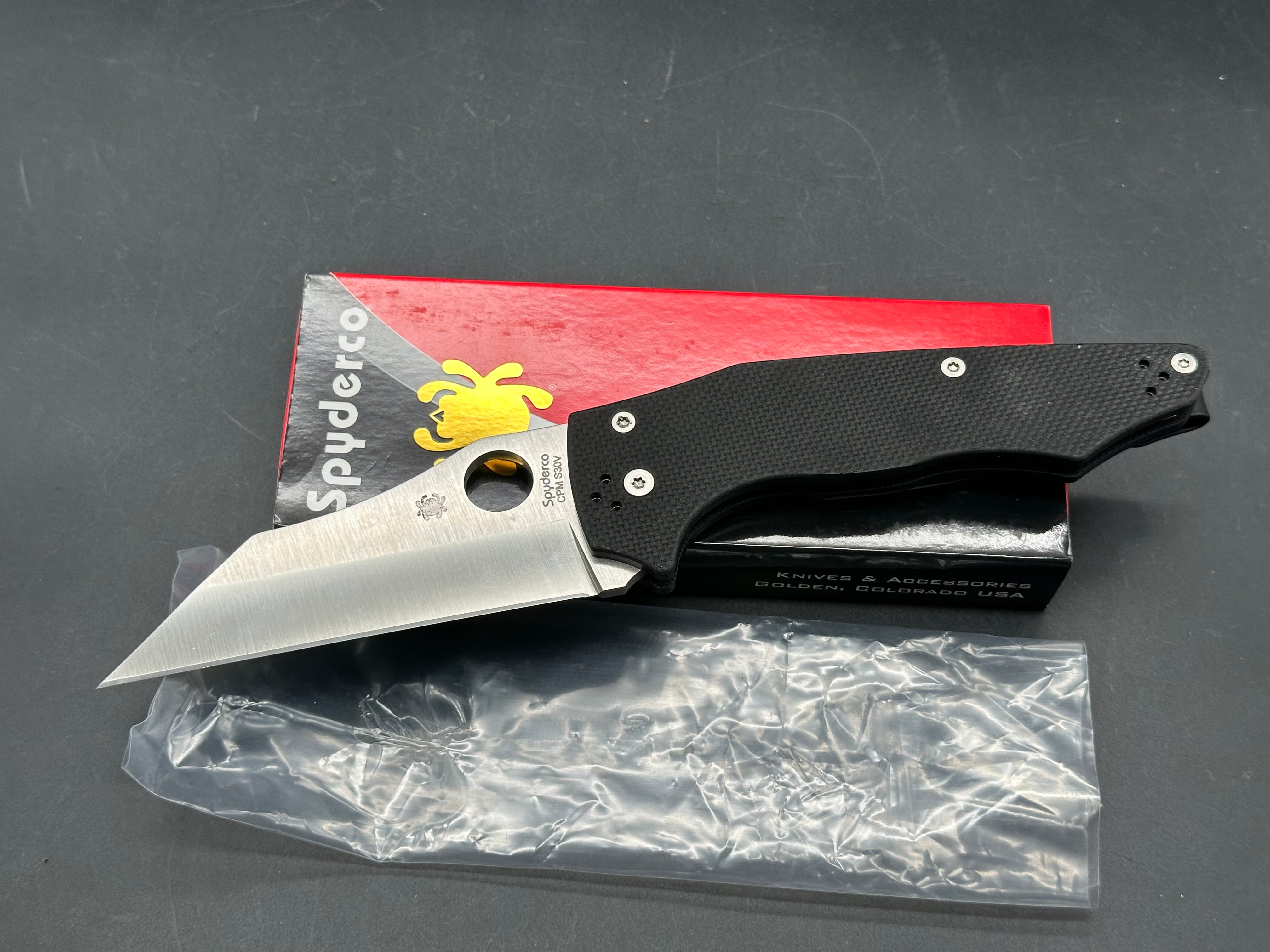 Spyderco Yojumbo Modded. MXG Gear clip, Black C-Tek CME & Ribbed Backspacer,