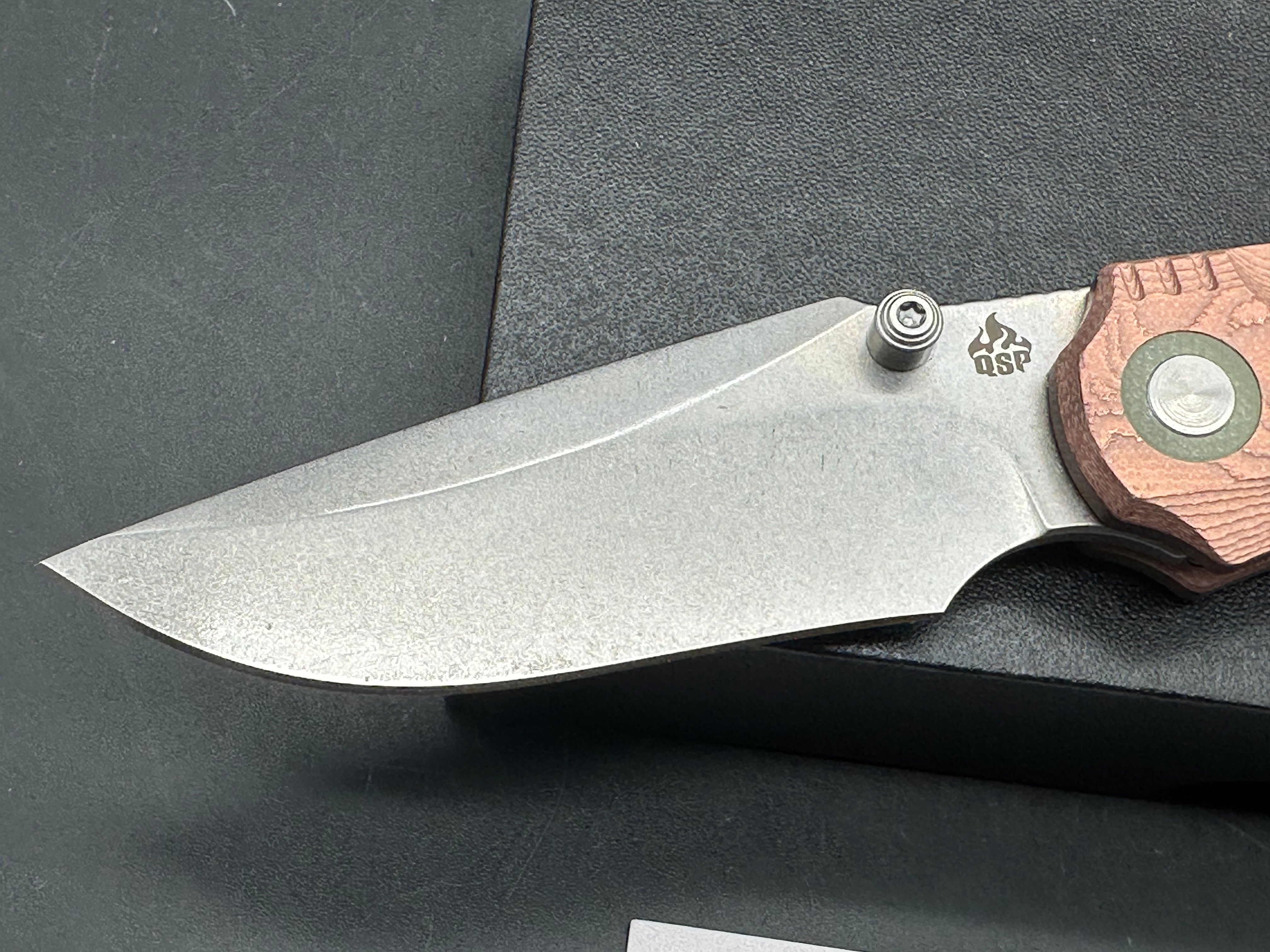 QSP COYOTE COPPER FOIL G10 HANDLE NITRO-V PLAIN EDGE