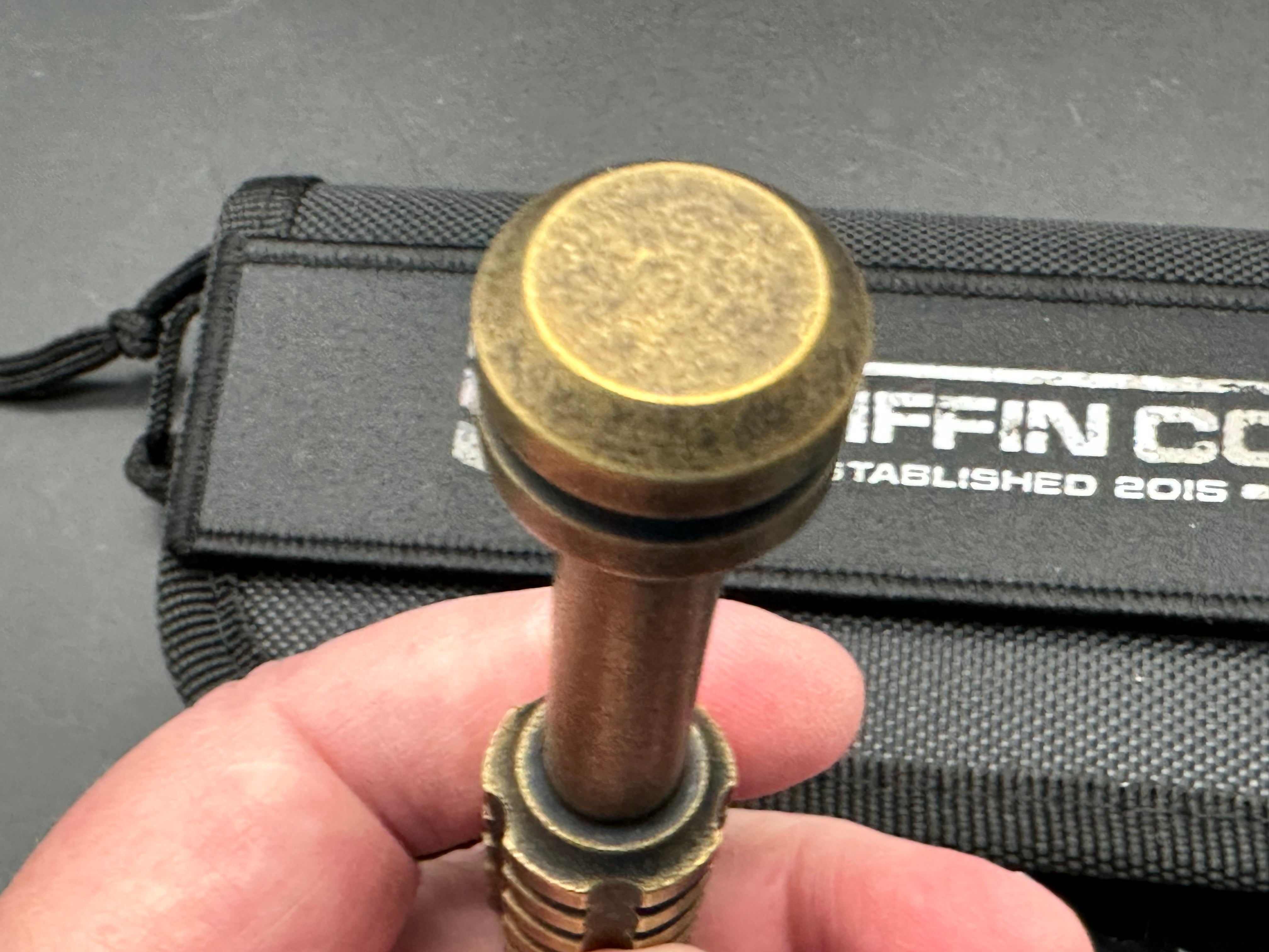 Griffin Co. MK2 3.75" Aged Brass Bit Driver Tool w/Wiha bits included: T6, T7, T8 and T9