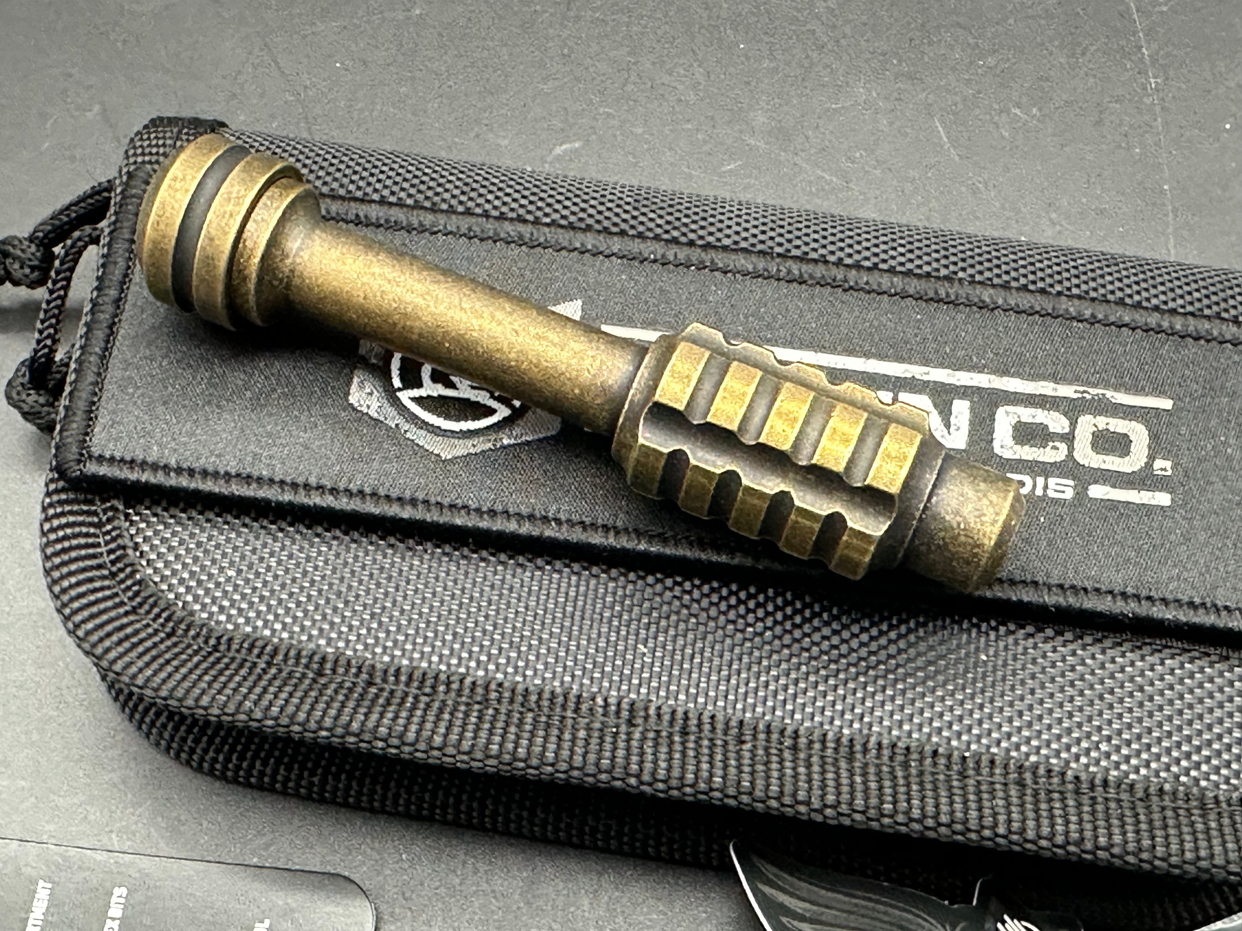 Griffin Co. MK2 3.75" Aged Brass Bit Driver Tool w/Wiha bits included: T6, T7, T8 and T9