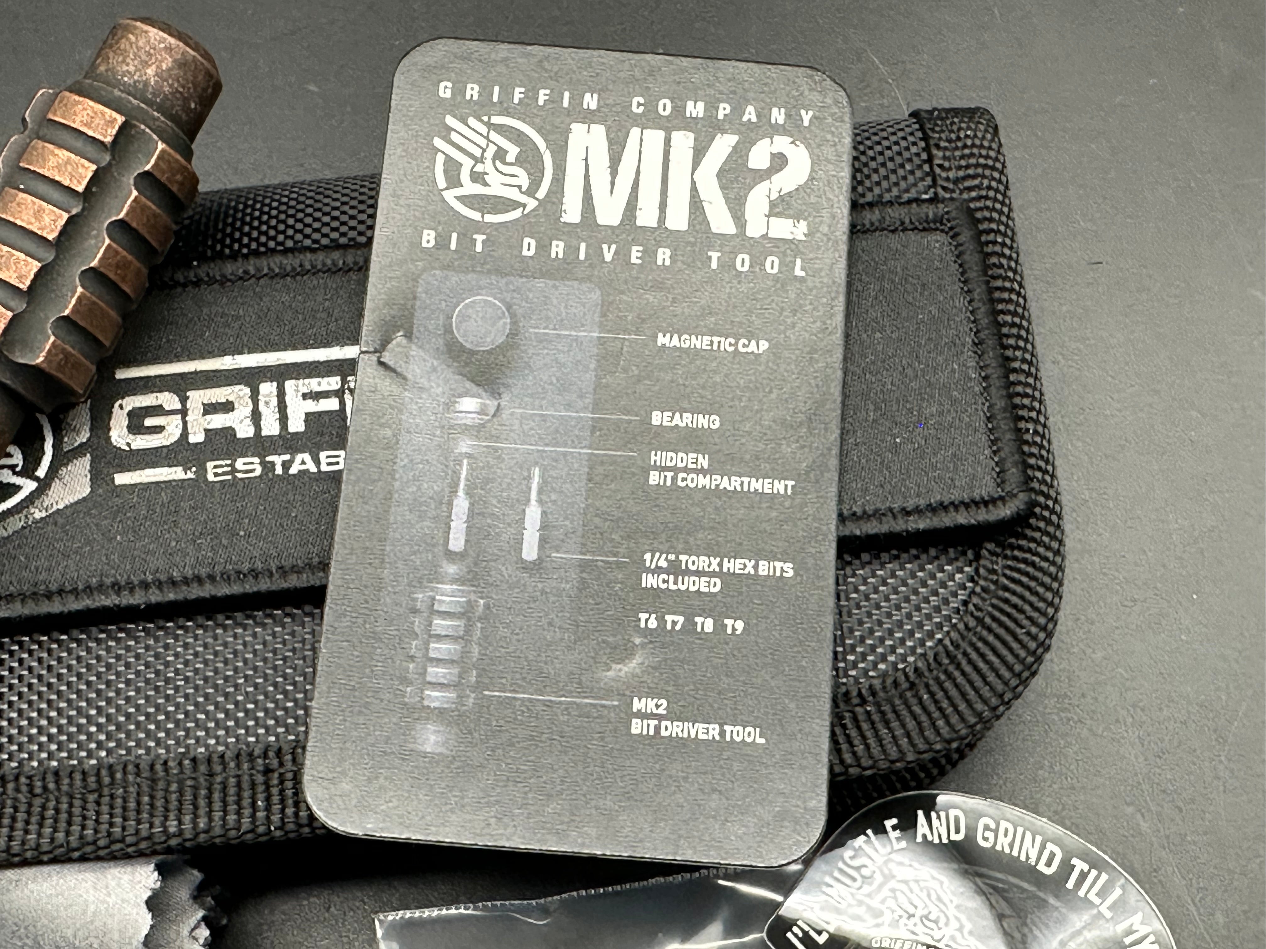 Griffin Co. MK2 3.75" Aged Copper Bit Driver Tool w/Wiha bits included: T6, T7, T8 and T9